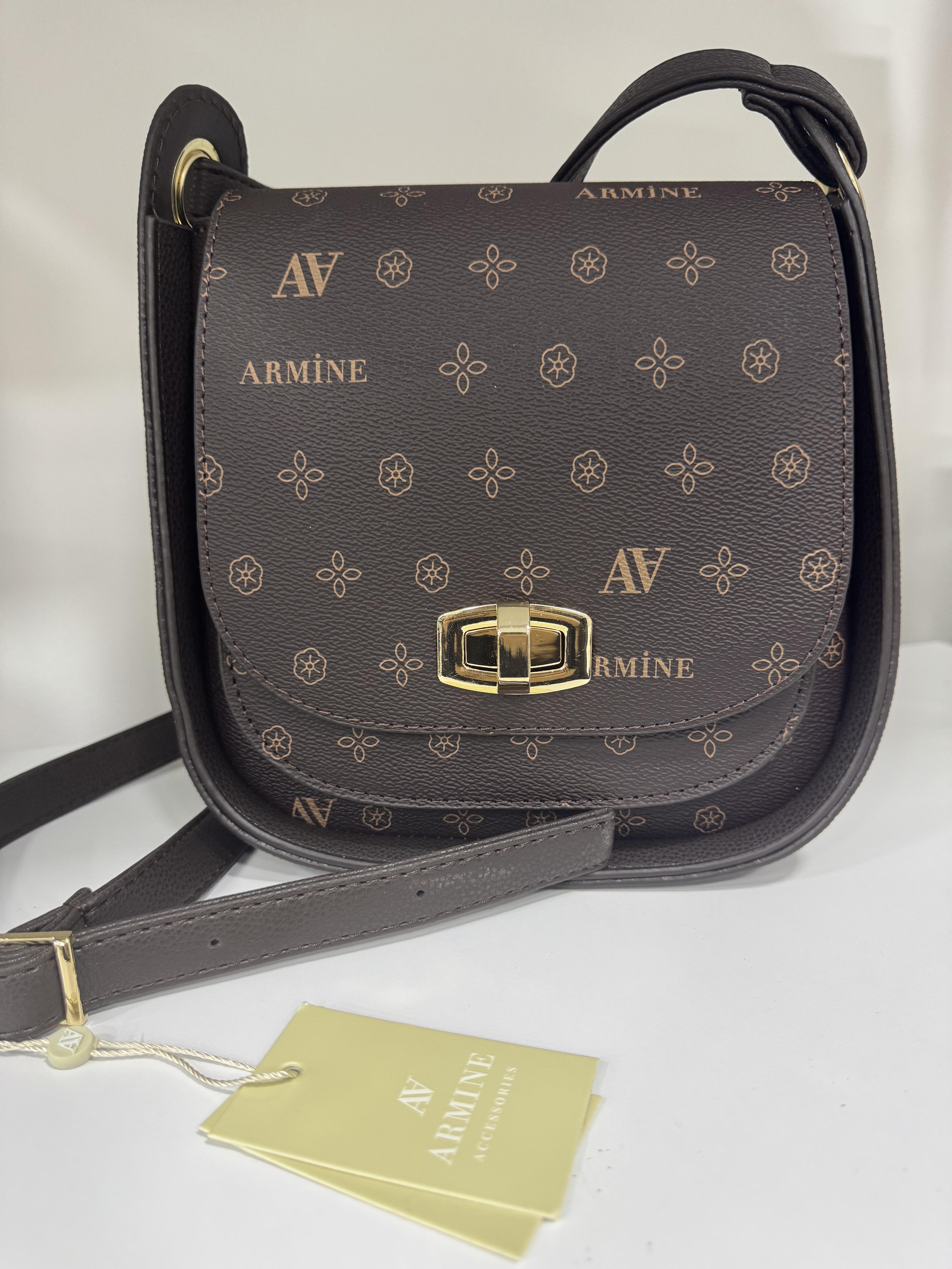 ARMİNE ÇANTA 139 KAHVE BASKILI