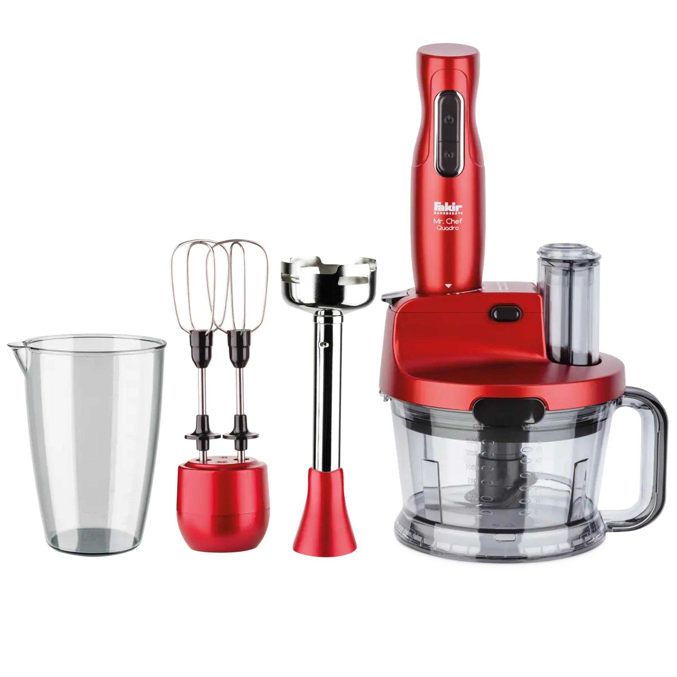 Fakir Mutfak Robotu Seti Çok Amaçlı Blender Set Kırmızı