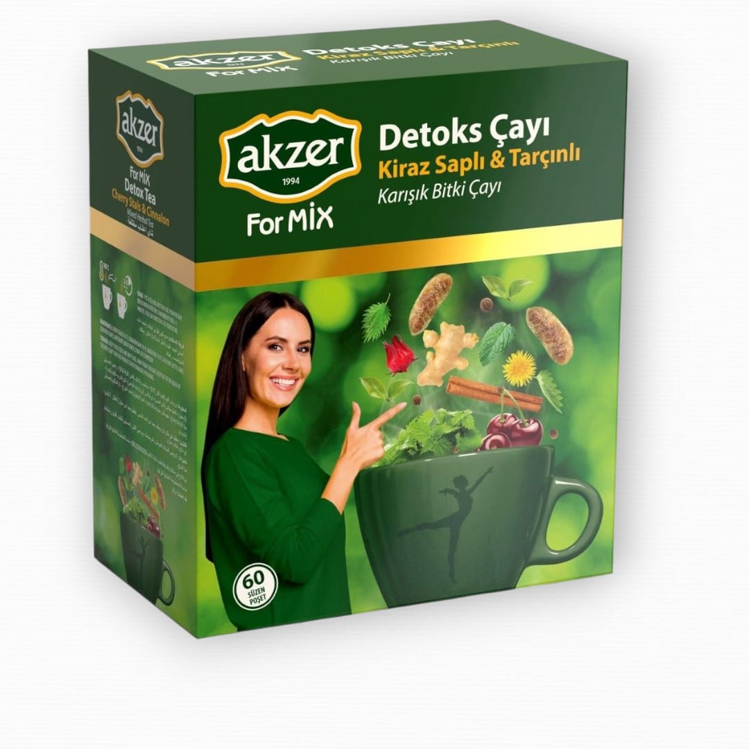Akzer Detoks  Kiraz Saplı & Tarçınlı Karışık bitki 60’lı