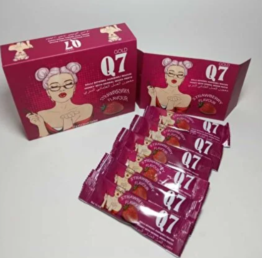 Gold Q7 Çilekli Ballı Macun Stick  12 Li Afrodizyak Bayan