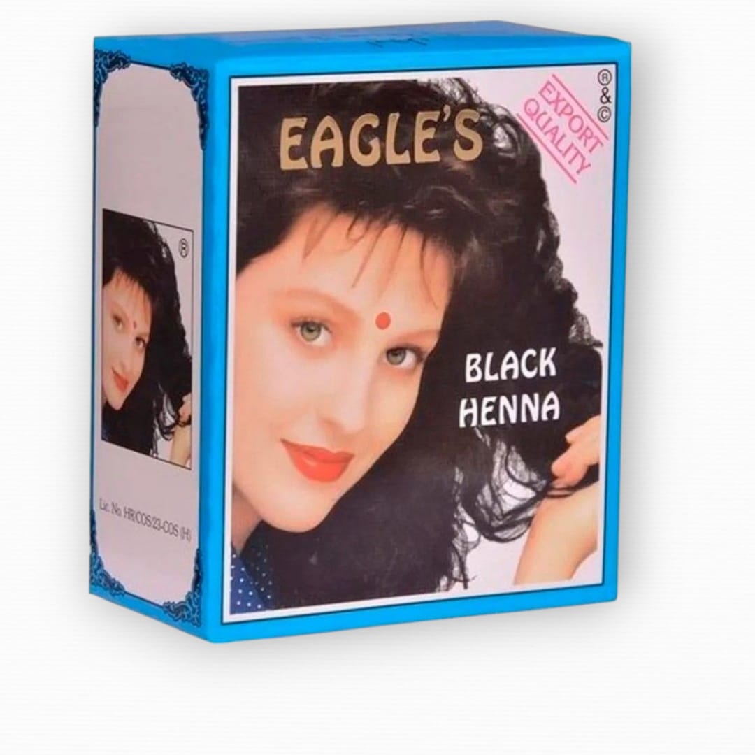 Fırsat Kapısı Eagle's Orijinal Hint Kınası Kına Saç Kınası Boyası Siyah - Black Henna