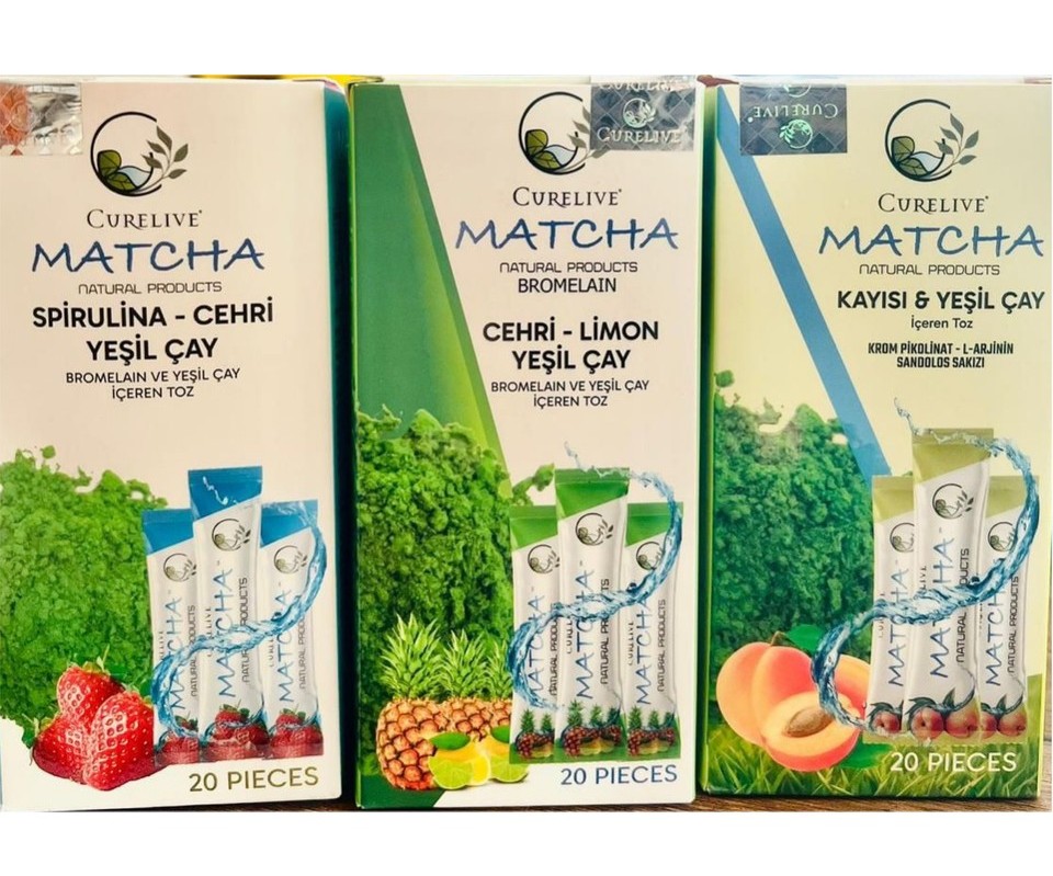 Fırsat Kapısı MATCHA MAÇA Çayı TOZU AYISI-ANANAS-ÇİLEK ÜÇLÜ SET 20 PIECES 3 ADET
