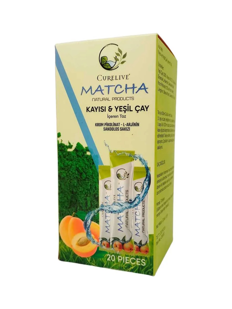 Fırsat Kapısı Matcha Çayı Kayısı Aromalı Detox Burner Form Maça Çayı