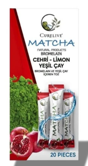 Fırsat Kapısı Matcha Detox Bromelain Nar Aromalı Detox Burner Form Maça 1 Paket