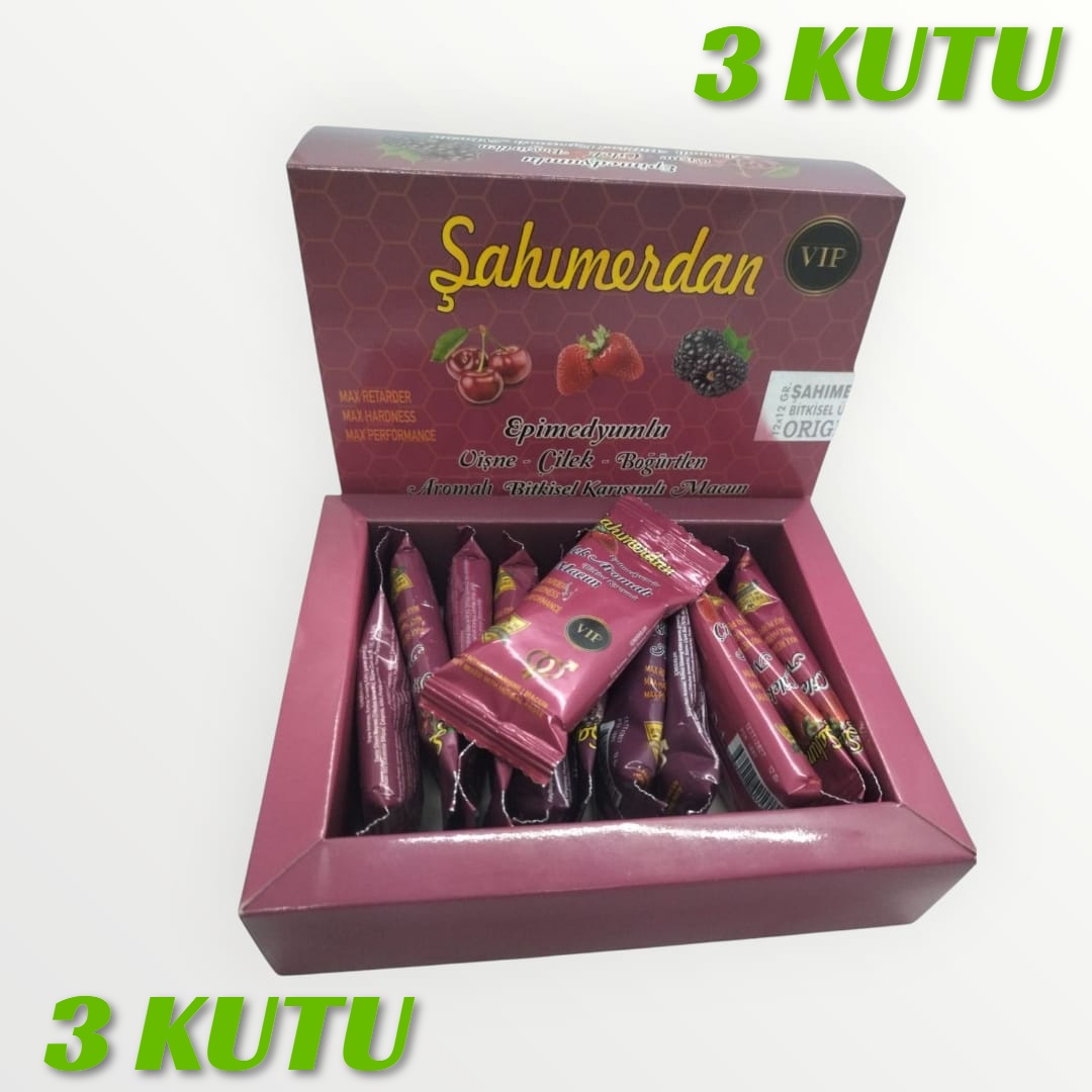 ŞAHIMERDAN BALLI MACUN STİCK 12 Lİ MEYVA AROMALI  3 Adet