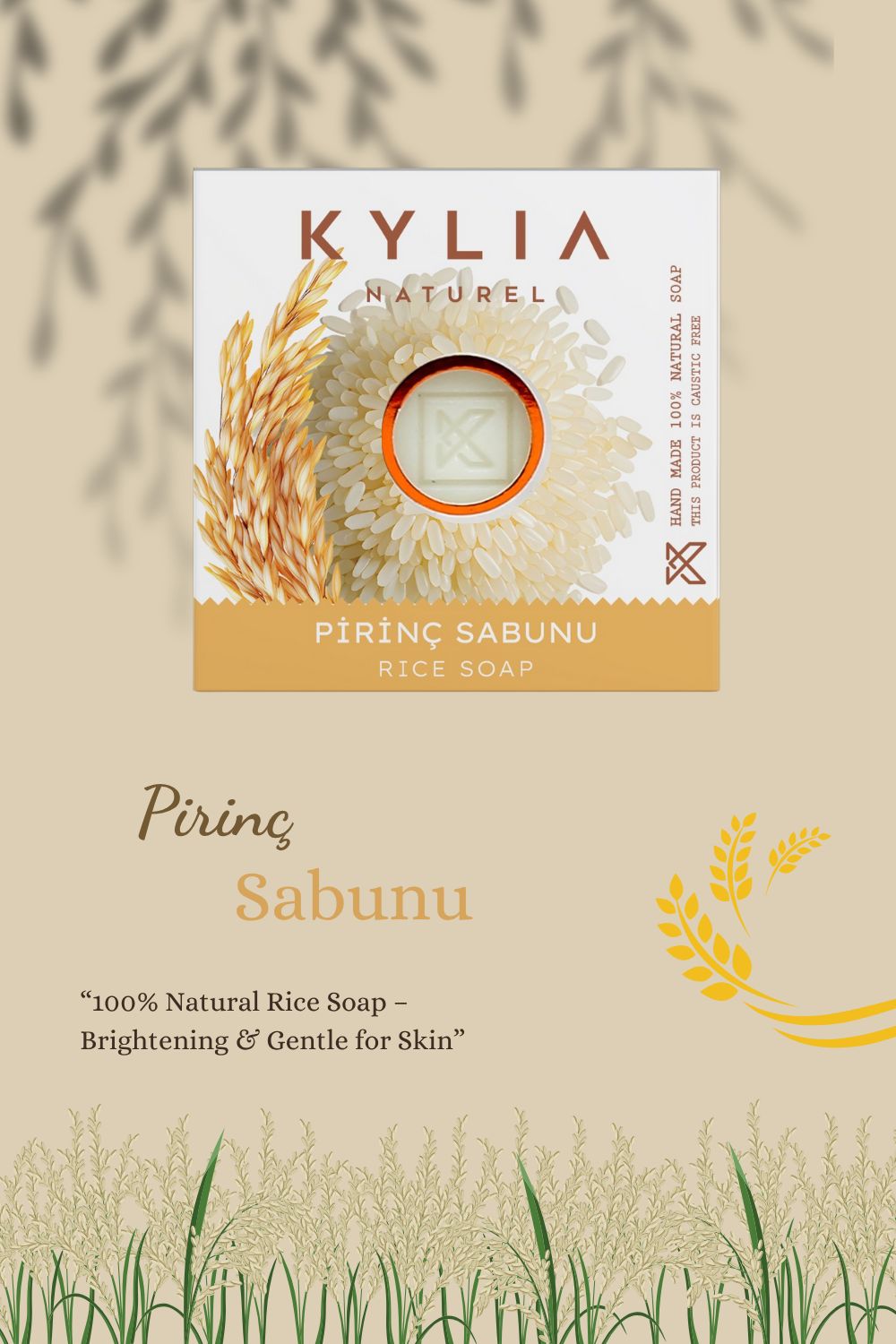 Fırsat Kapısı KYLİA  Naturel Pirinç Sabunu 125 Gr. Sabun