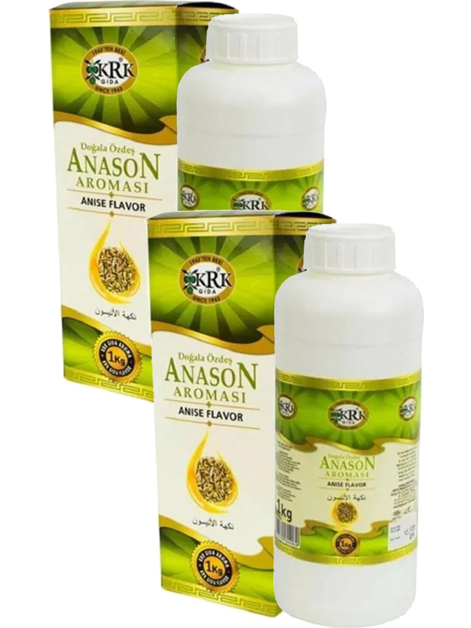 Fırsat Kapısı 2 Kutu Krk Anason Aroması 1 LT x 2 Anoson Aroma 2 Kg.