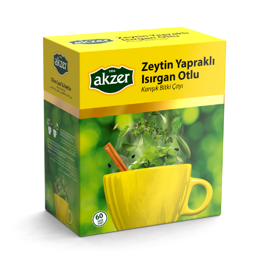 Fırsat Kapısı Akzer Zeytin Yapraklı Isırgan Otu Otlu Çay 60'lı - Bitki Çayı