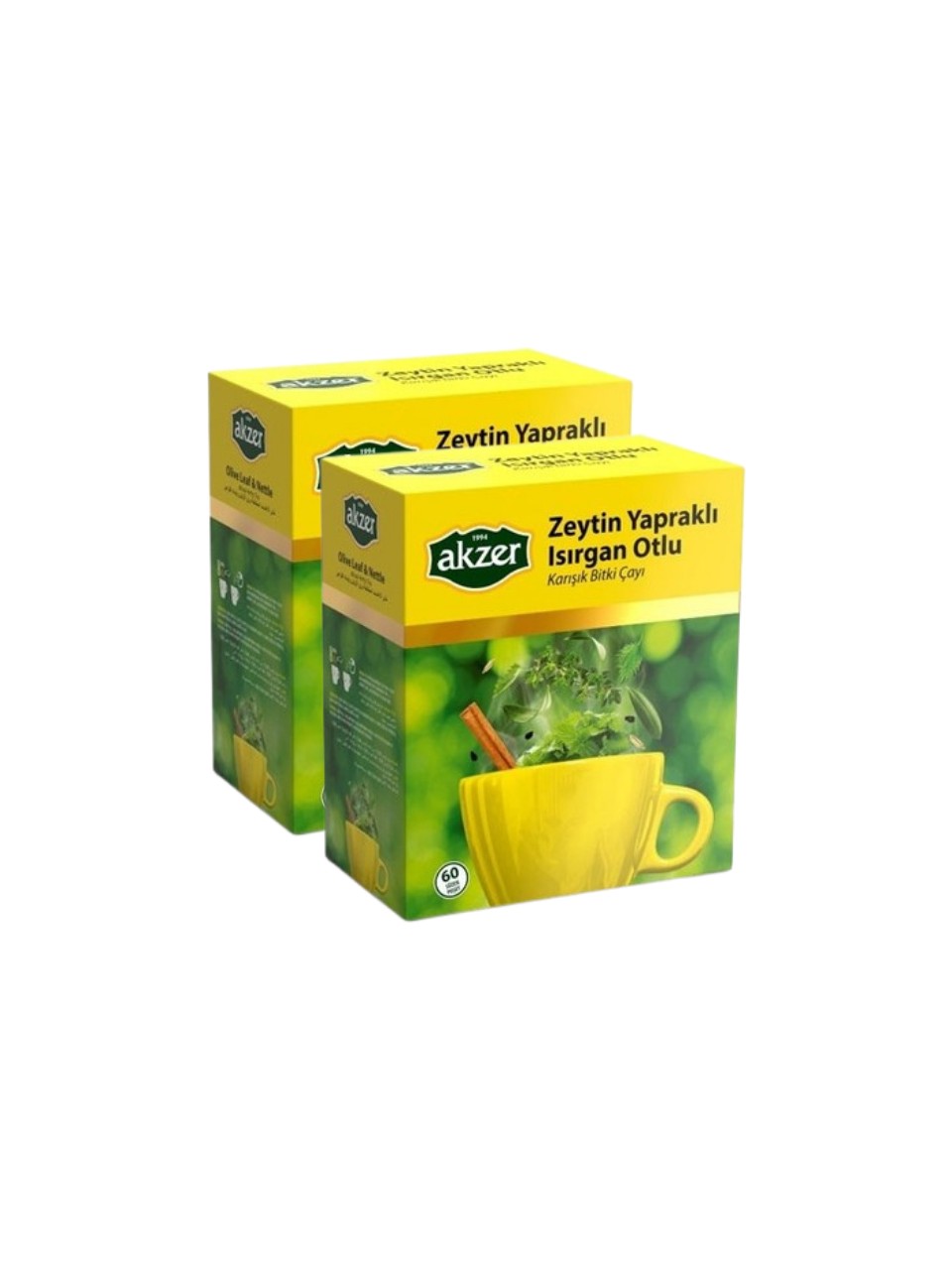 Fırsat Kapısı Akzer Zeytin Yapraklı & Isırgan Otu Otlu Karışık Bitki Çayı (2 Paket) (180 G - 120'LI Süzen Poşet)