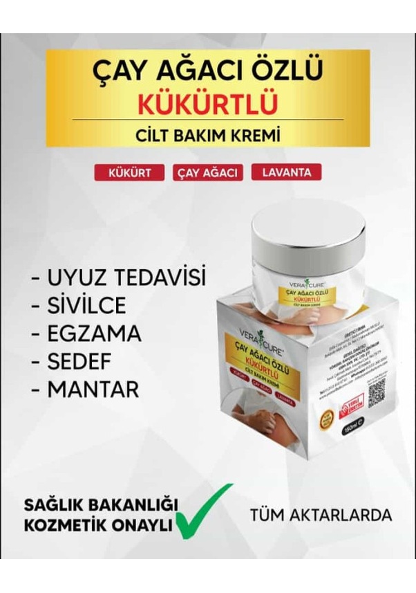 Fırsat Kapısı Vera Cure Veracure Çay Ağacı Özlü Kükürtlü Uyuz Kaşıntı Kremi (150ML)