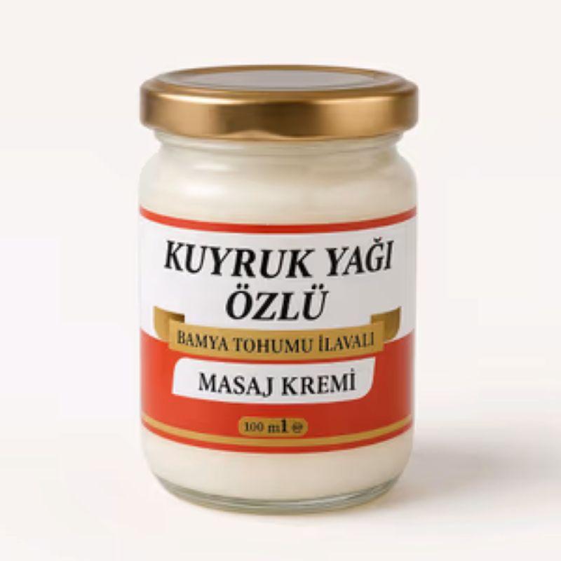 Fırsat Kapısı Kuyruk Yağı Kremi 1 Adet Bamya Tohumu Yağı Doğal Güçlendirilmiş Özel Formül Saf ve Doğal