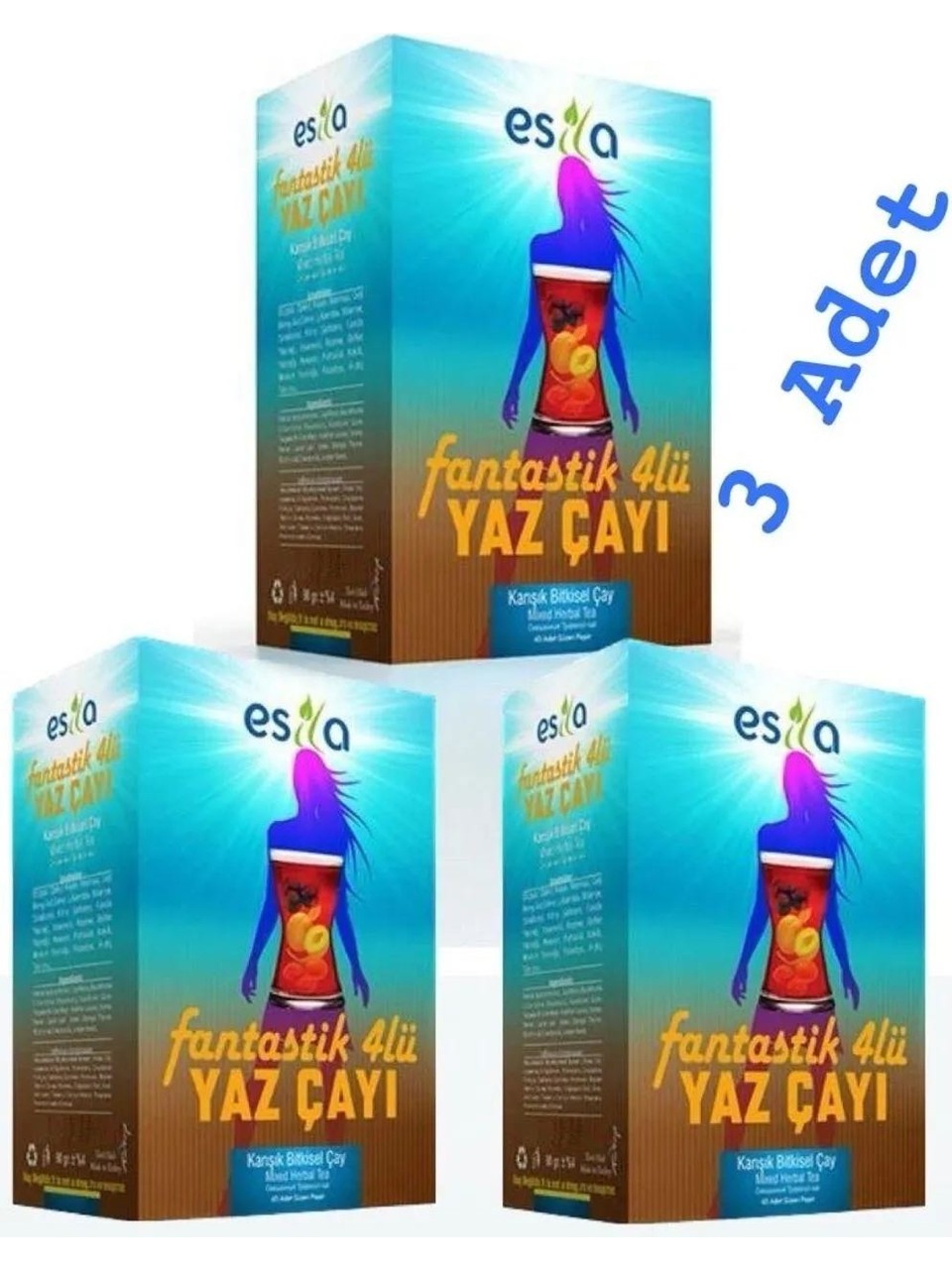 Esila 3 Adet Esila Fantastik Dörtlü Yaz Çayı 135 Süzen Poşet