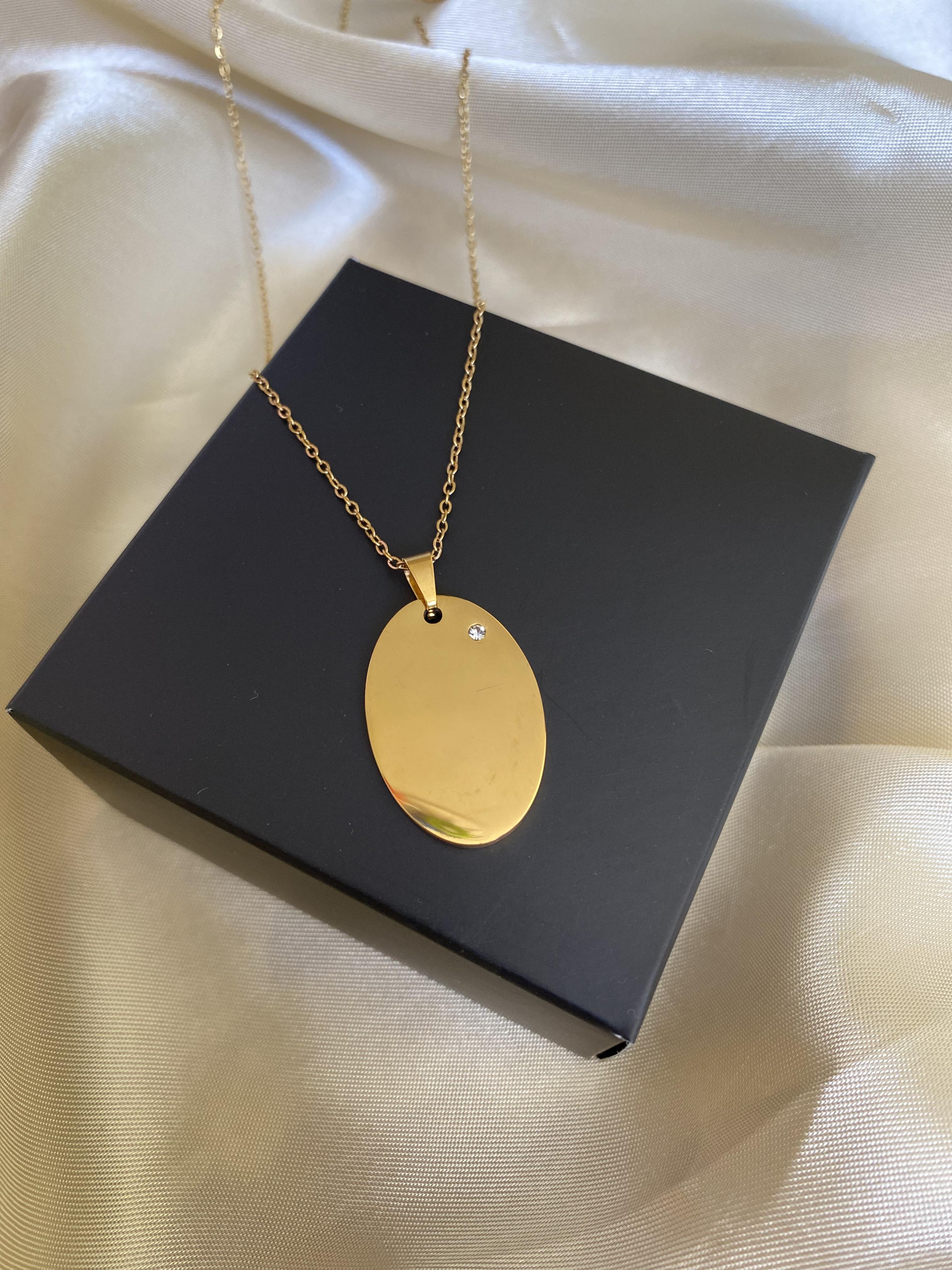 Gold çelik kolye