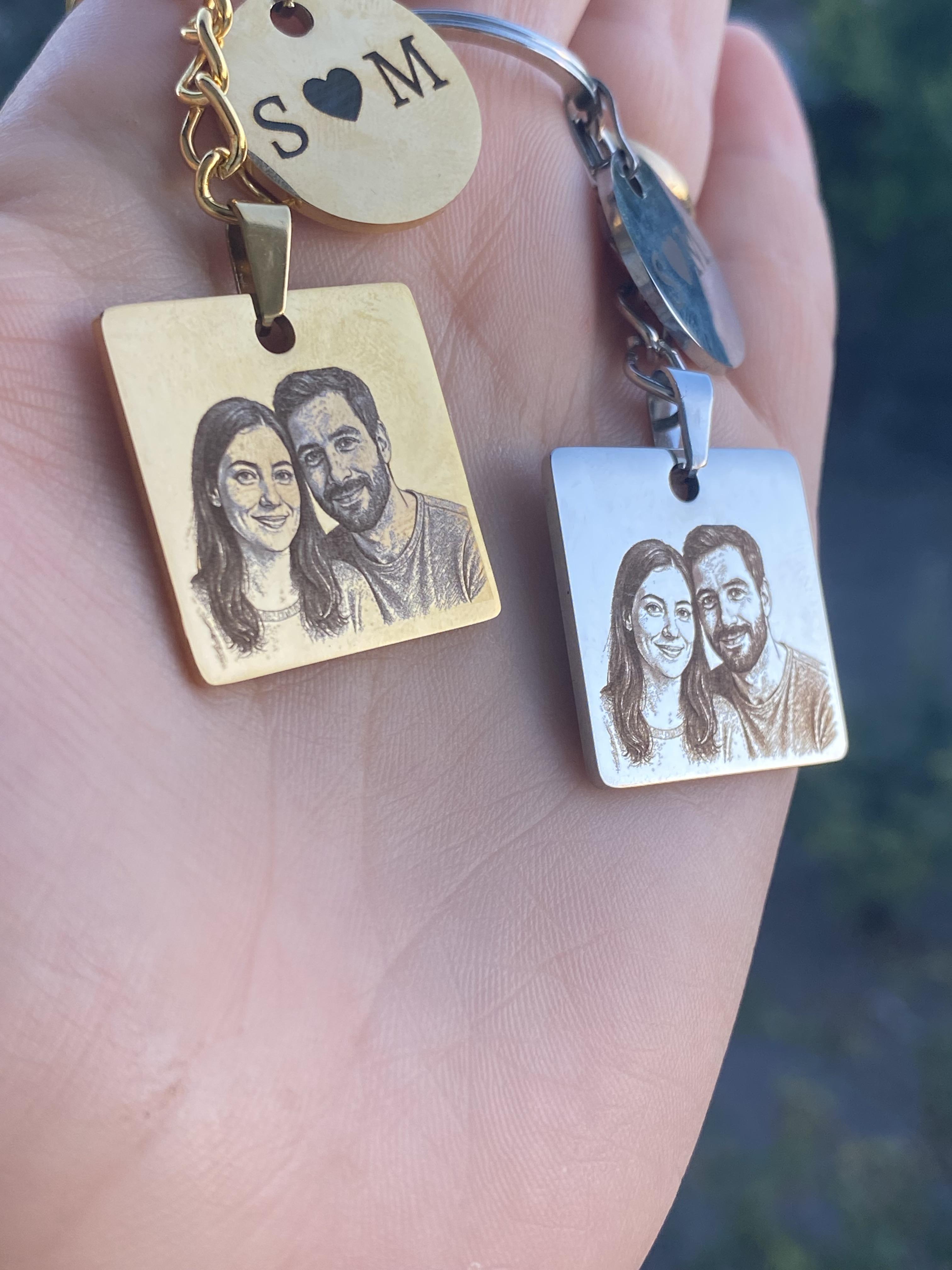 Çift çelik anahtarlık