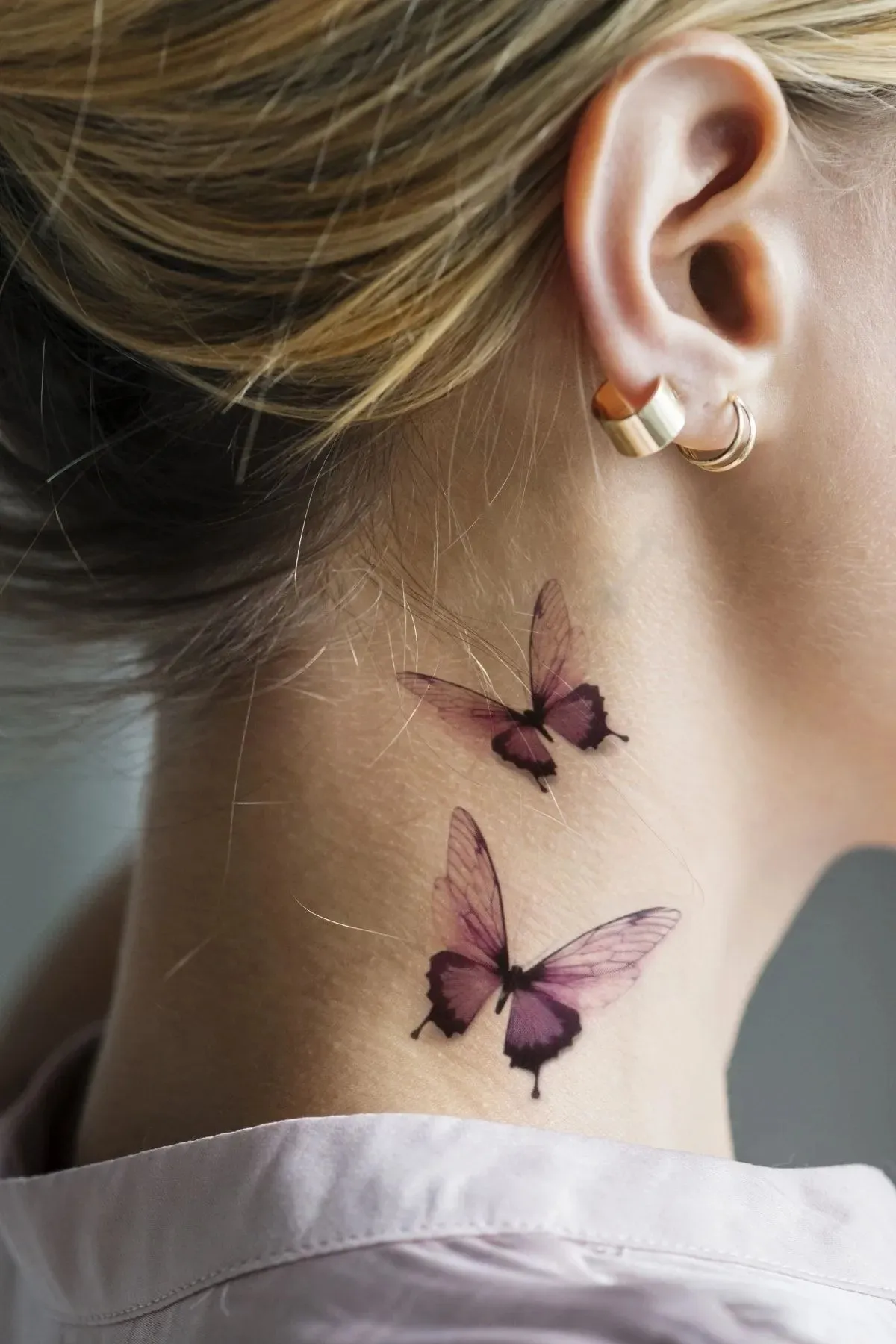 Renkli Kelebekler Göğüs, Bilek, Kol, Bacak Geçici Dövme, Tattoo