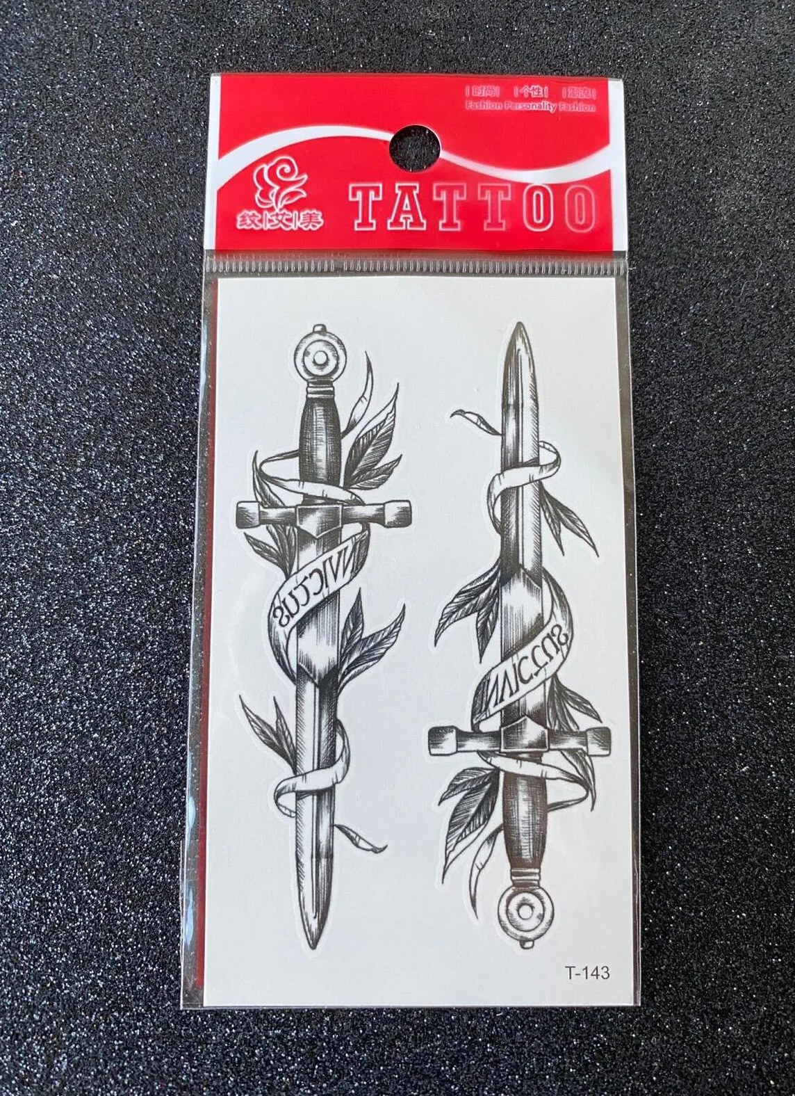 Kılıç Dövme Göğüs Arası, Bilek, Kol, Bacak Geçici Dövme, Tattoo