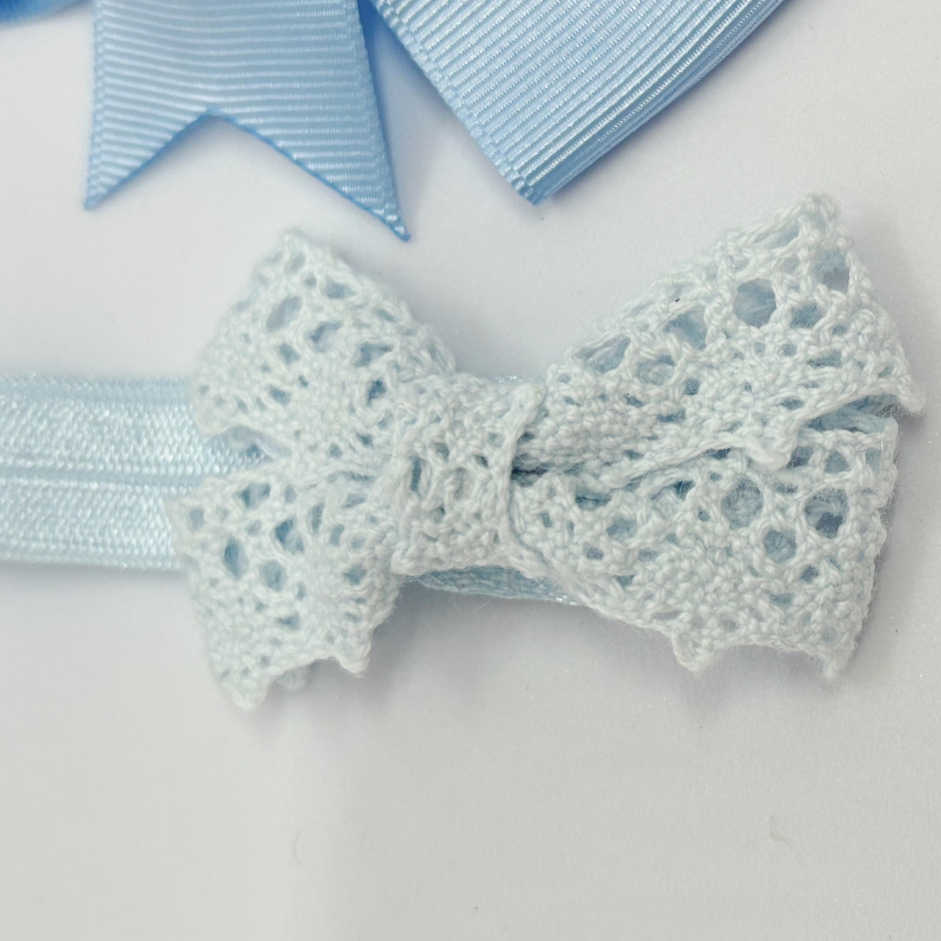 Mavi Fistolu Bandana ve Düz Bandana 2'li Set, 6 Ay - 4 Yaş Arası