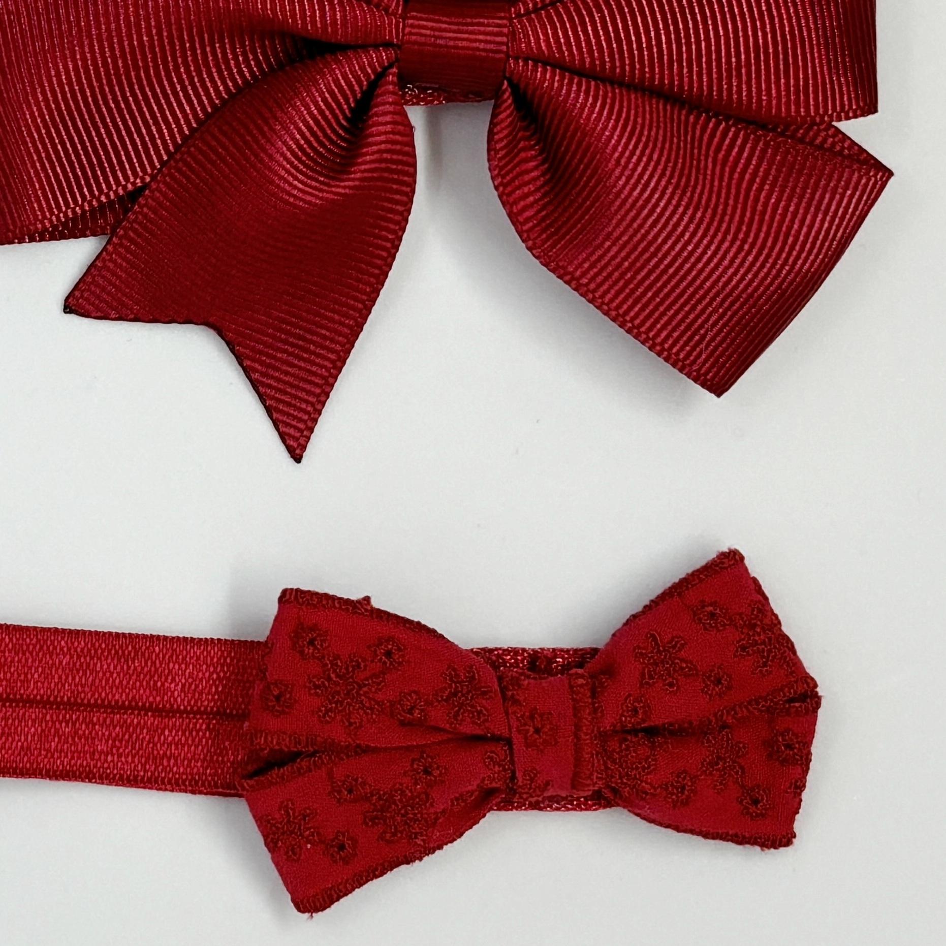 Bordo Fistolu Bandana ve Düz Bandana 2'li Set, 6 Ay - 4 Yaş Arası