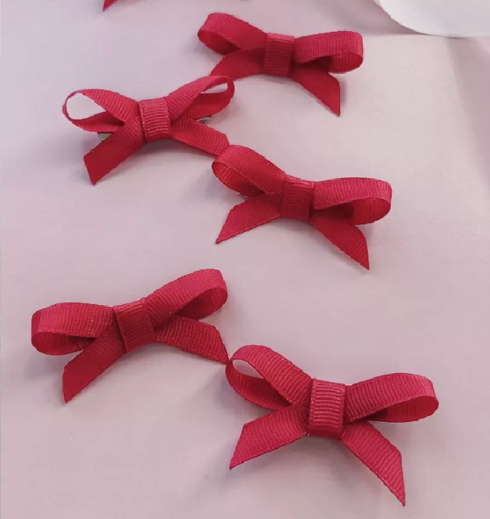8'li Kırmızı Klipsli Fiyonk Toka Seti, Çocuk ve Yetişkin Toka Setleri