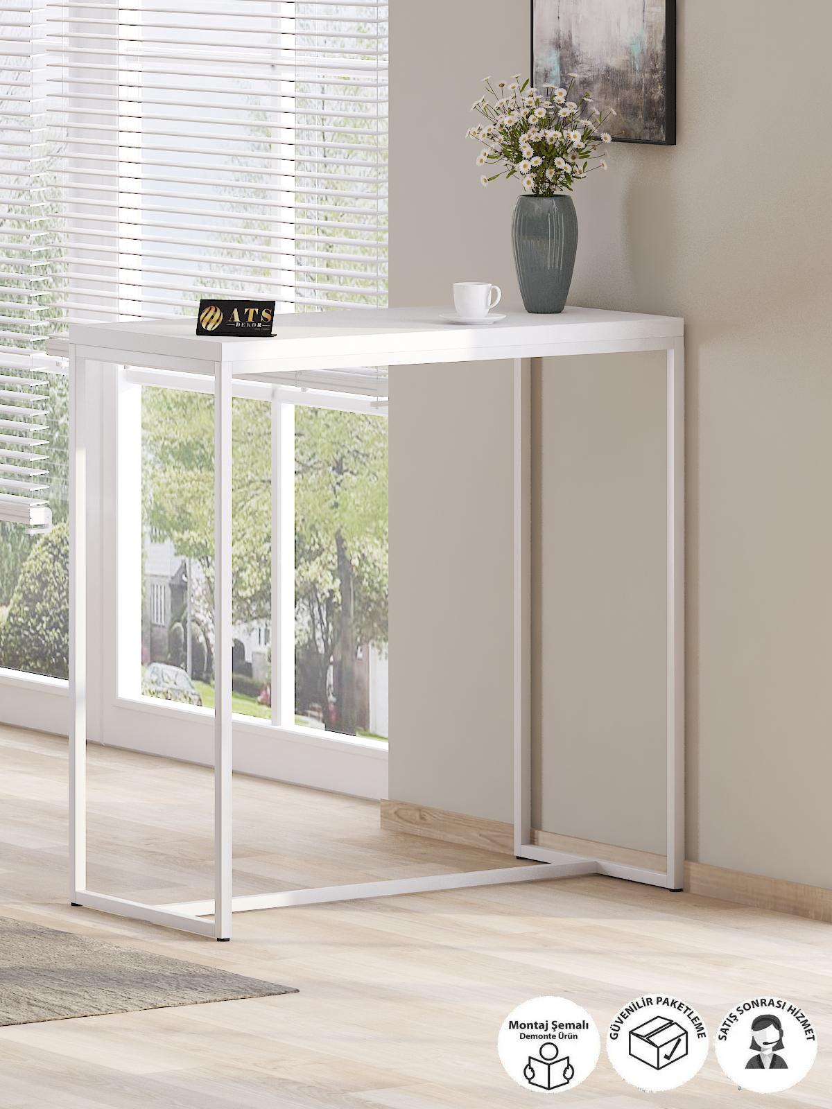 Bar Masası & Mutfak Adası Beyaz Beyaz