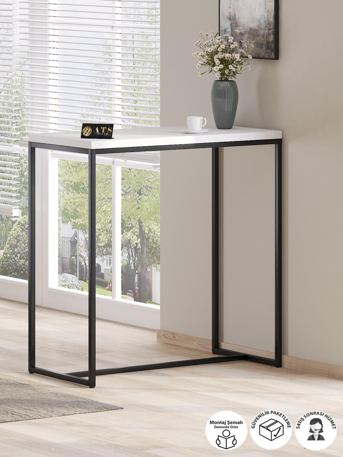 Bar Masası & Mutfak Adası Siyah Beyaz