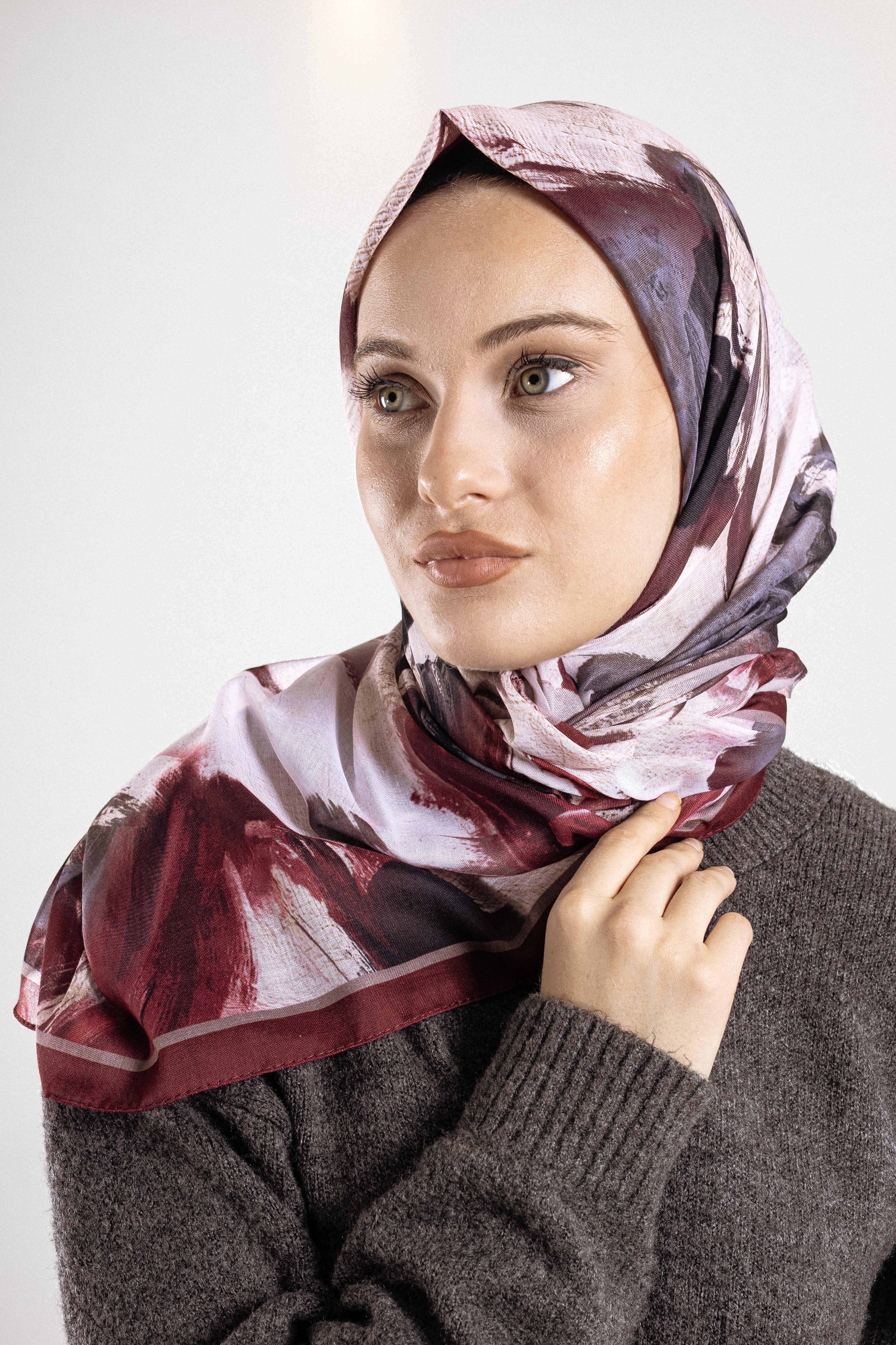 Desenli Soft Eşarp Koleksiyonu Pastel Desen-1