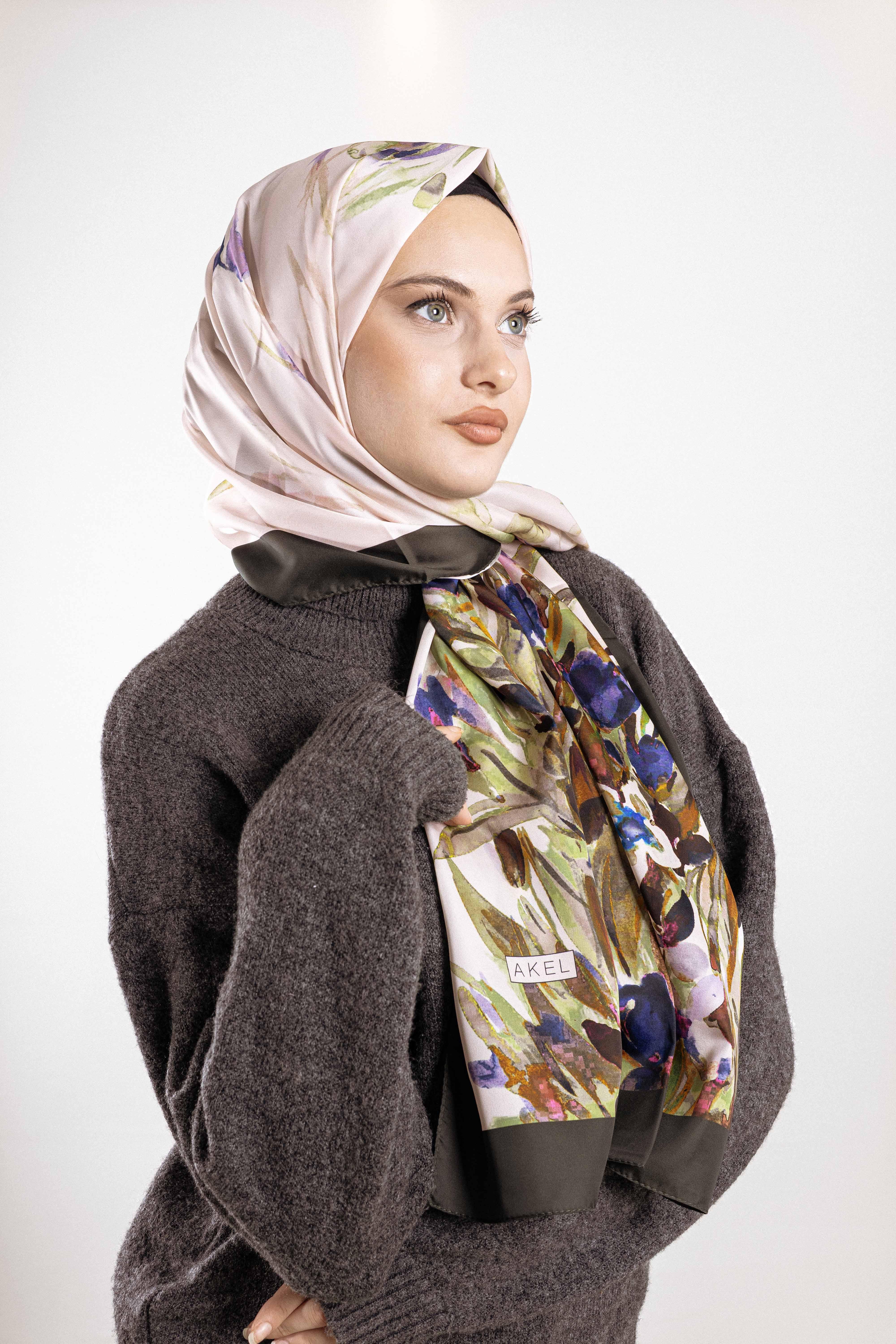 ALFA SİLK ŞAL İLKBAHAR ÇİÇEKLERİ DESENİ