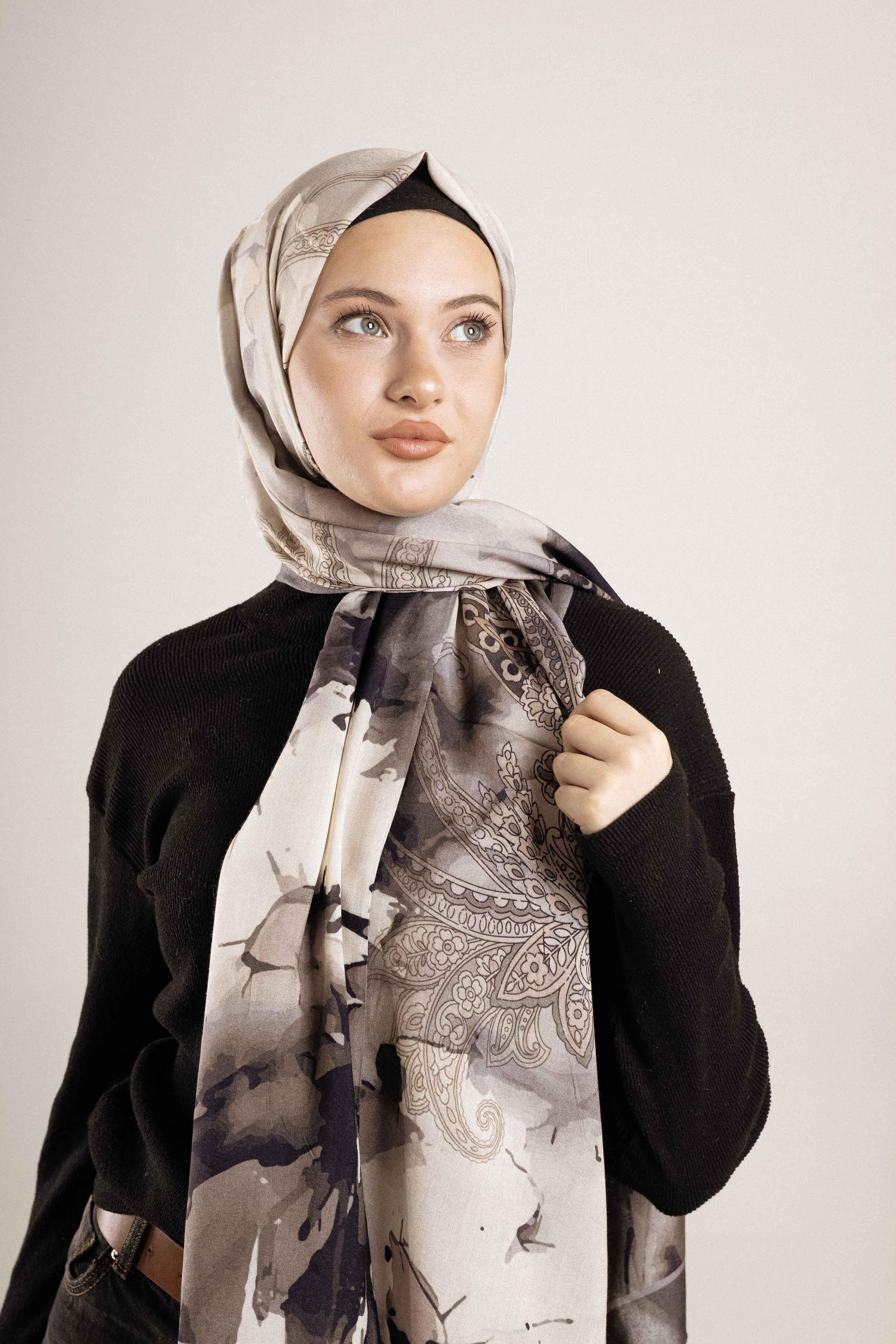 FLOOR İPEK ŞAL İTALYAN DİKİŞİ DESEN-1