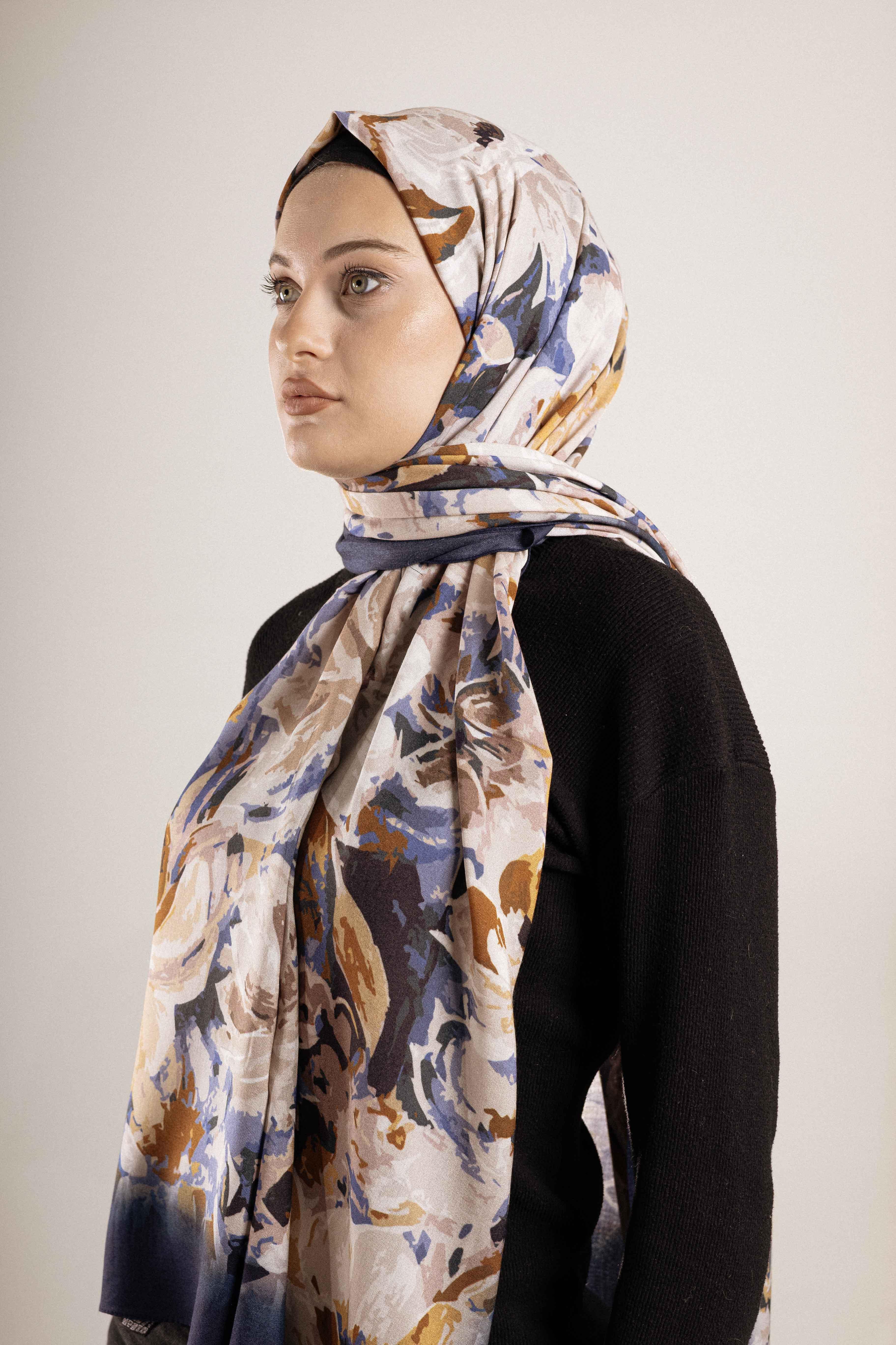 FLOOR İPEK ŞAL İTALYAN DİKİŞİ DESEN-2