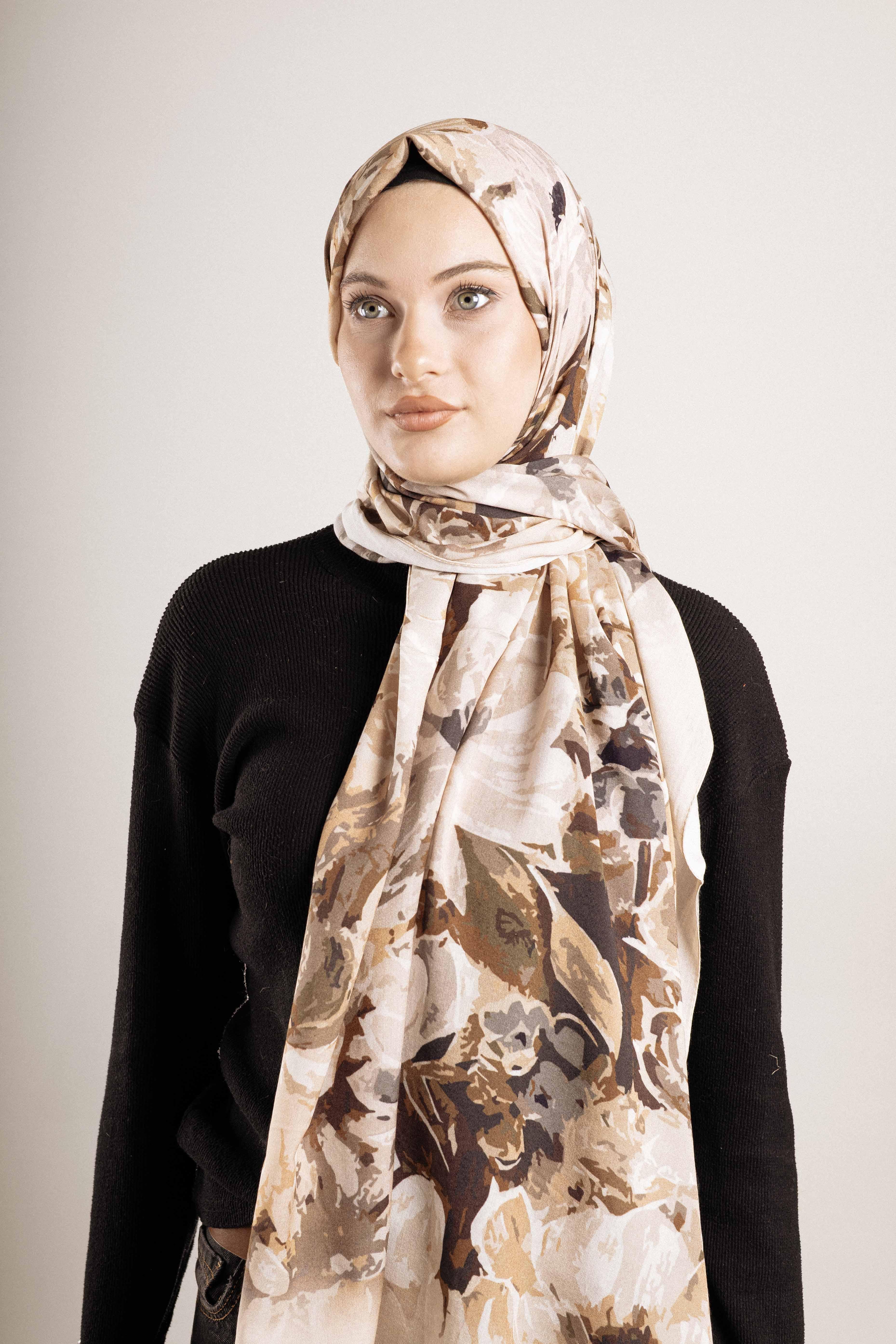 FLOOR İPEK ŞAL İTALYAN DİKİŞİ DESEN-2