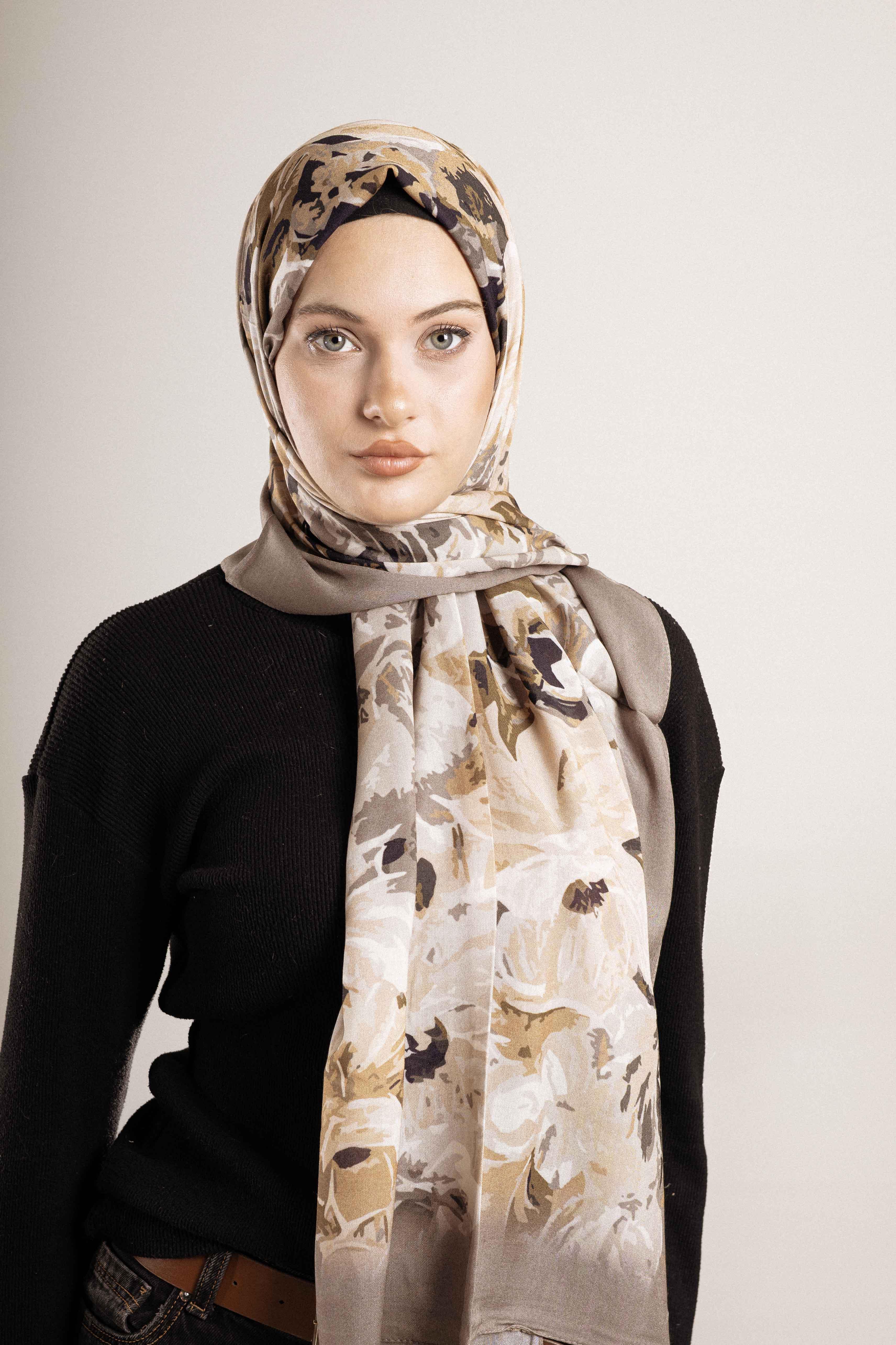 FLOOR İPEK ŞAL İTALYAN DİKİŞİ DESEN-2