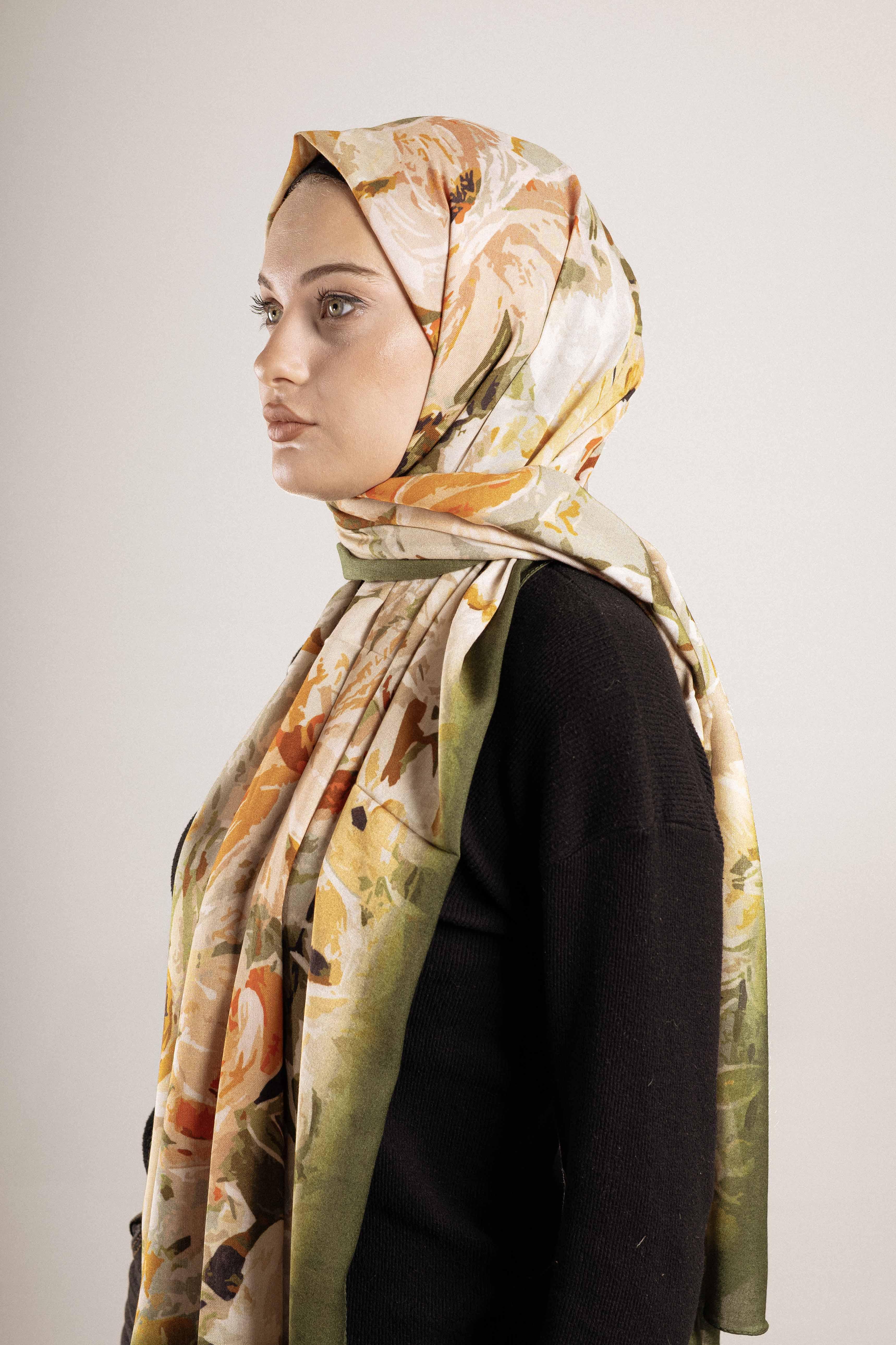 FLOOR İPEK ŞAL İTALYAN DİKİŞİ DESEN-2