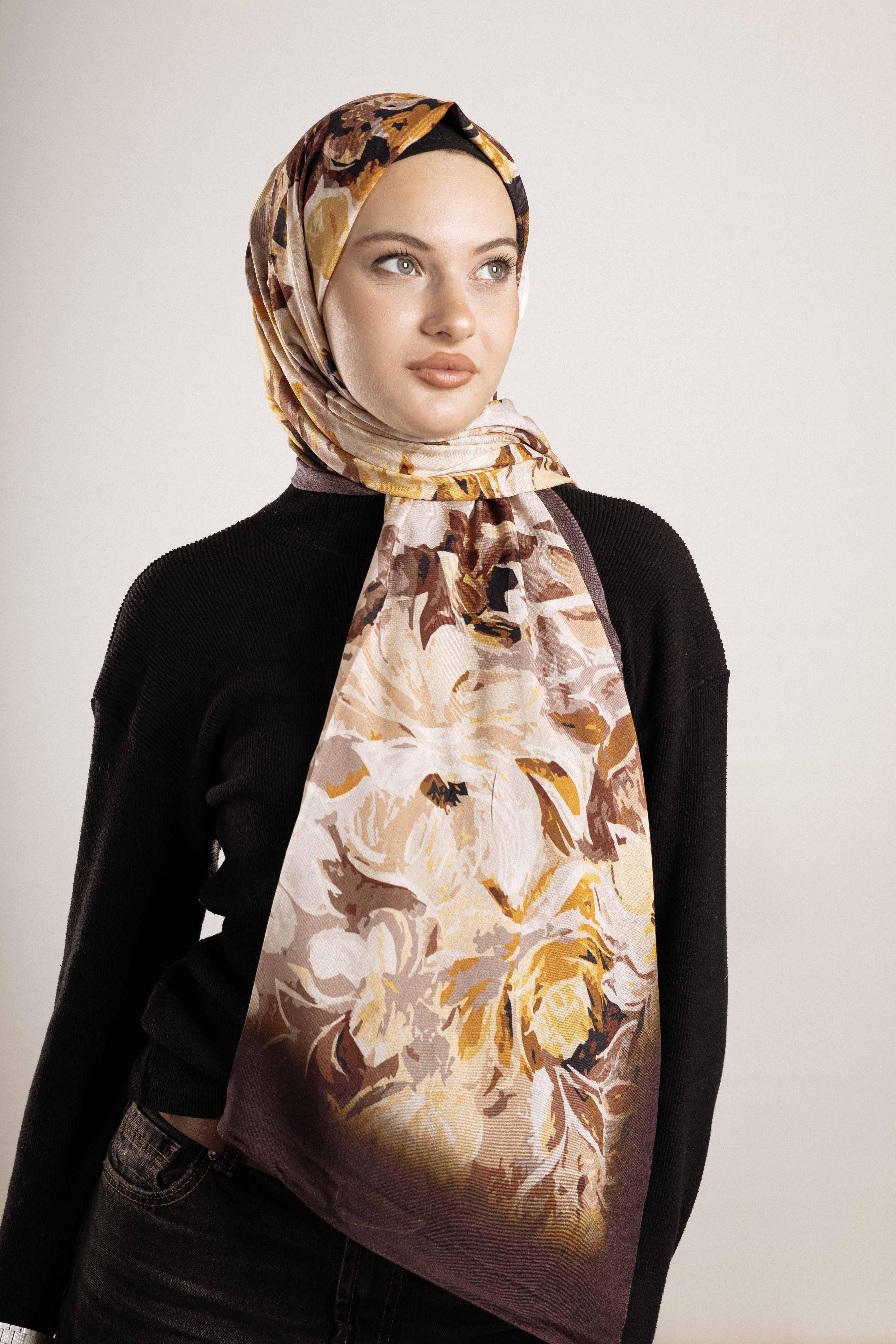 FLOOR İPEK ŞAL İTALYAN DİKİŞİ DESEN-2