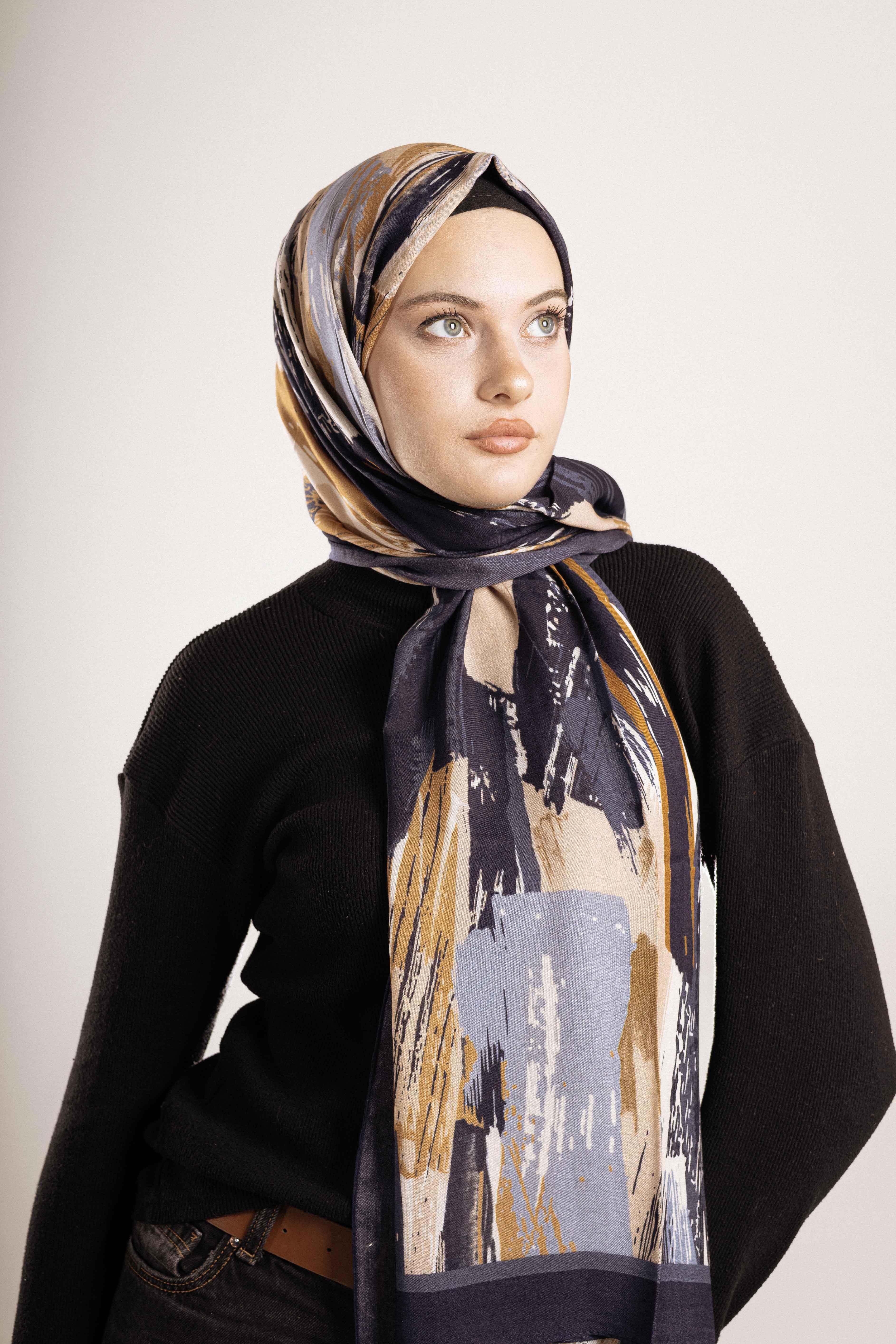 FLOOR İPEK ŞAL İTALYAN DİKİŞİ DESEN-4