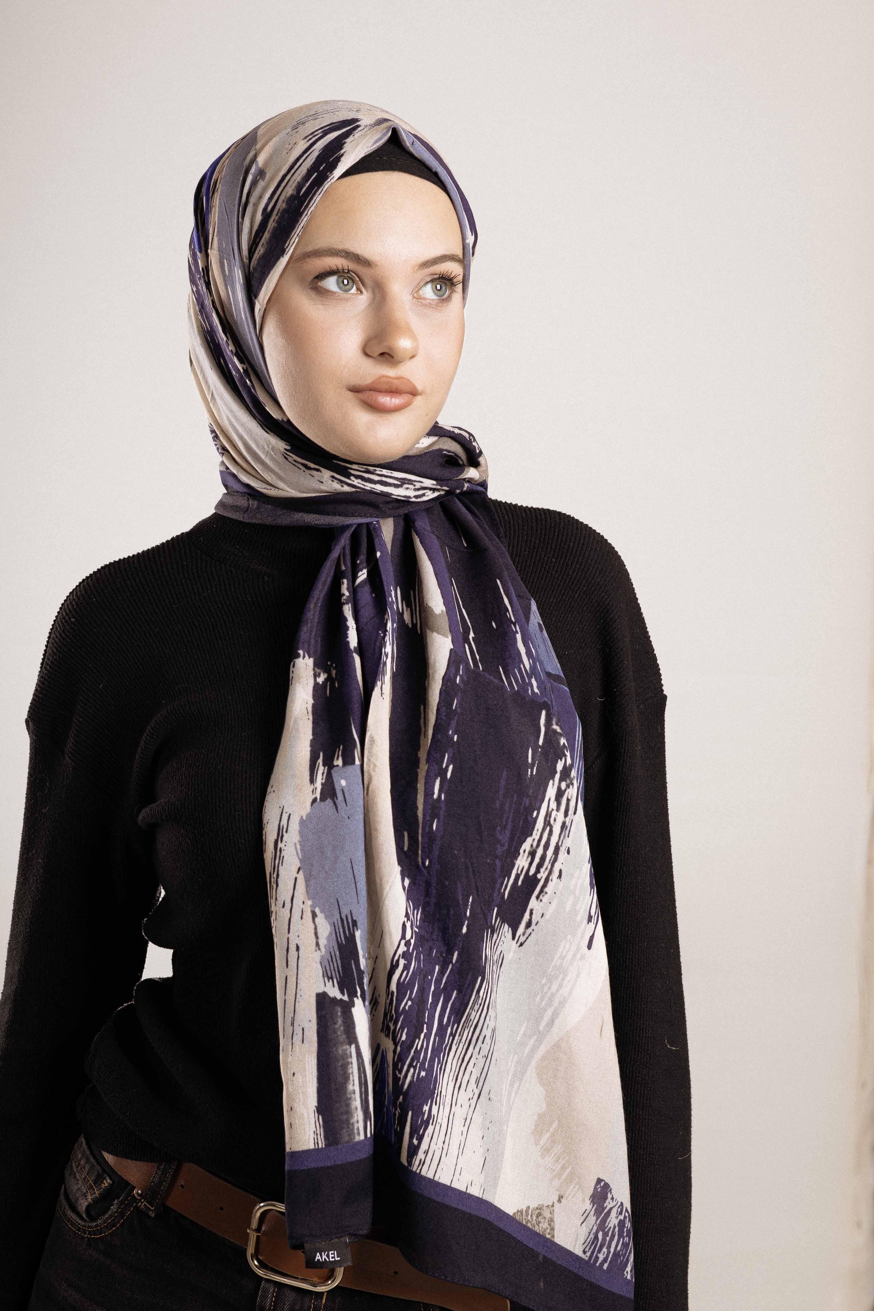 FLOOR İPEK ŞAL İTALYAN DİKİŞİ DESEN-4