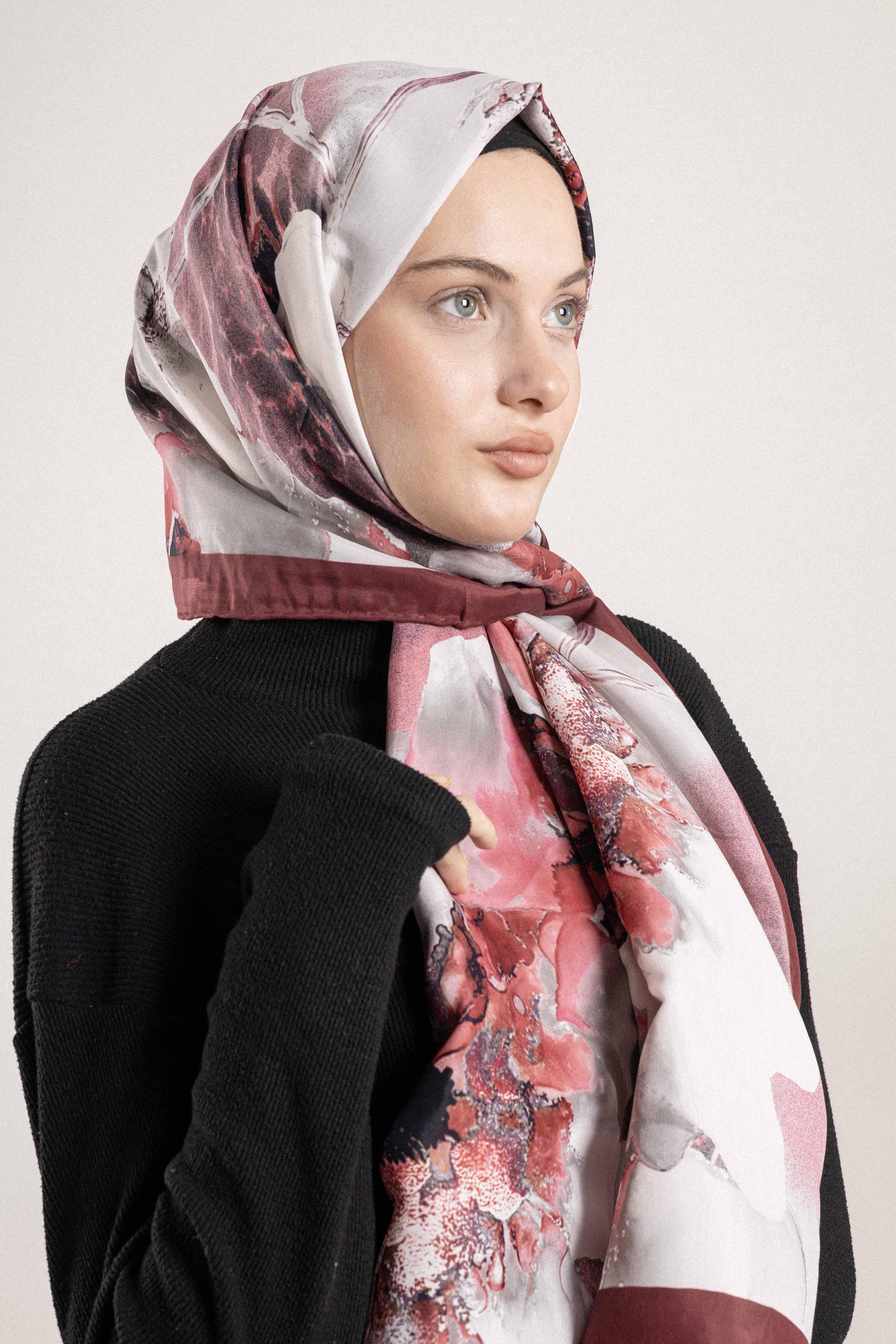 FLOOR İPEK ŞAL EL DİKİŞİ DESEN-1