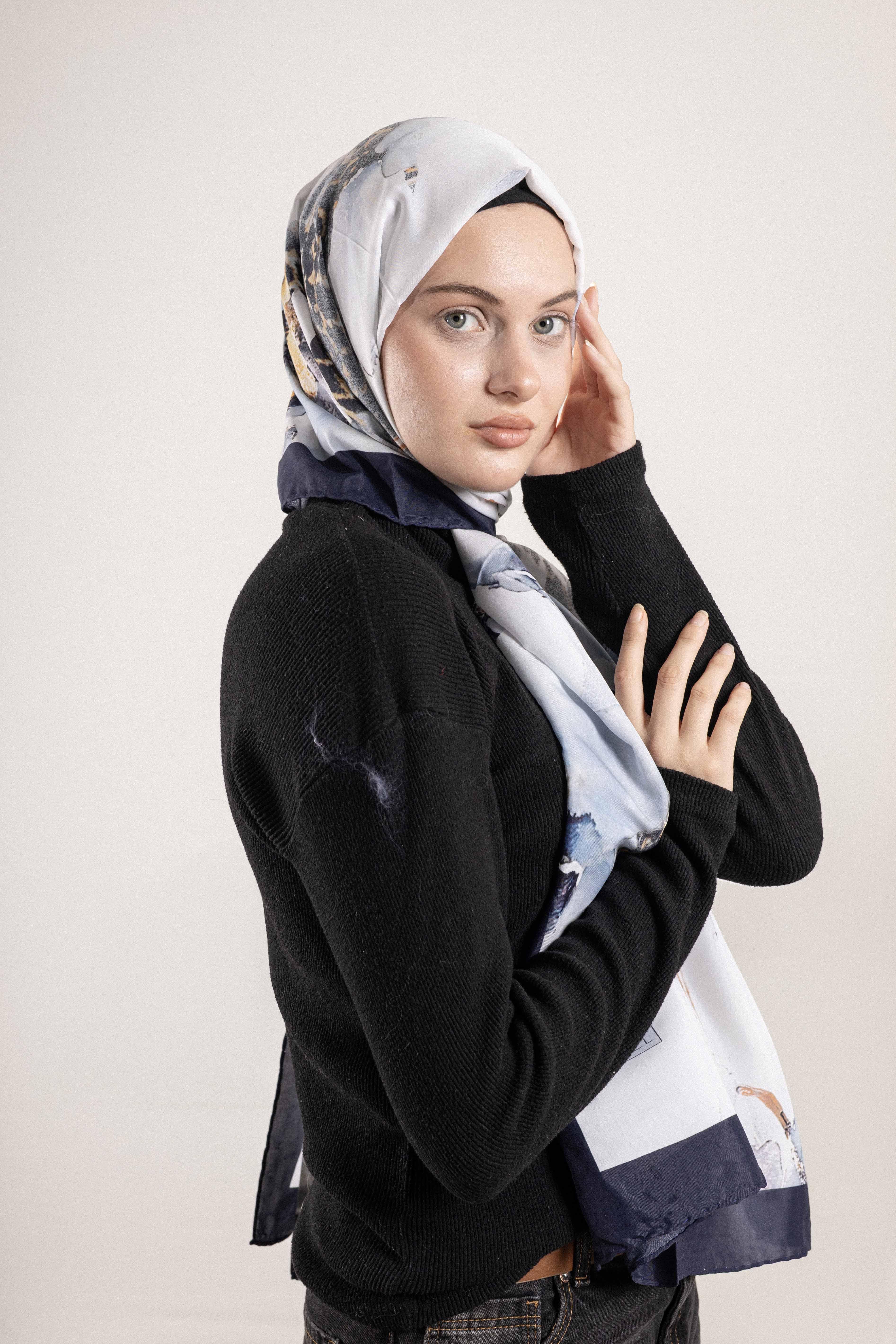 FLOOR İPEK ŞAL EL DİKİŞİ DESEN-1