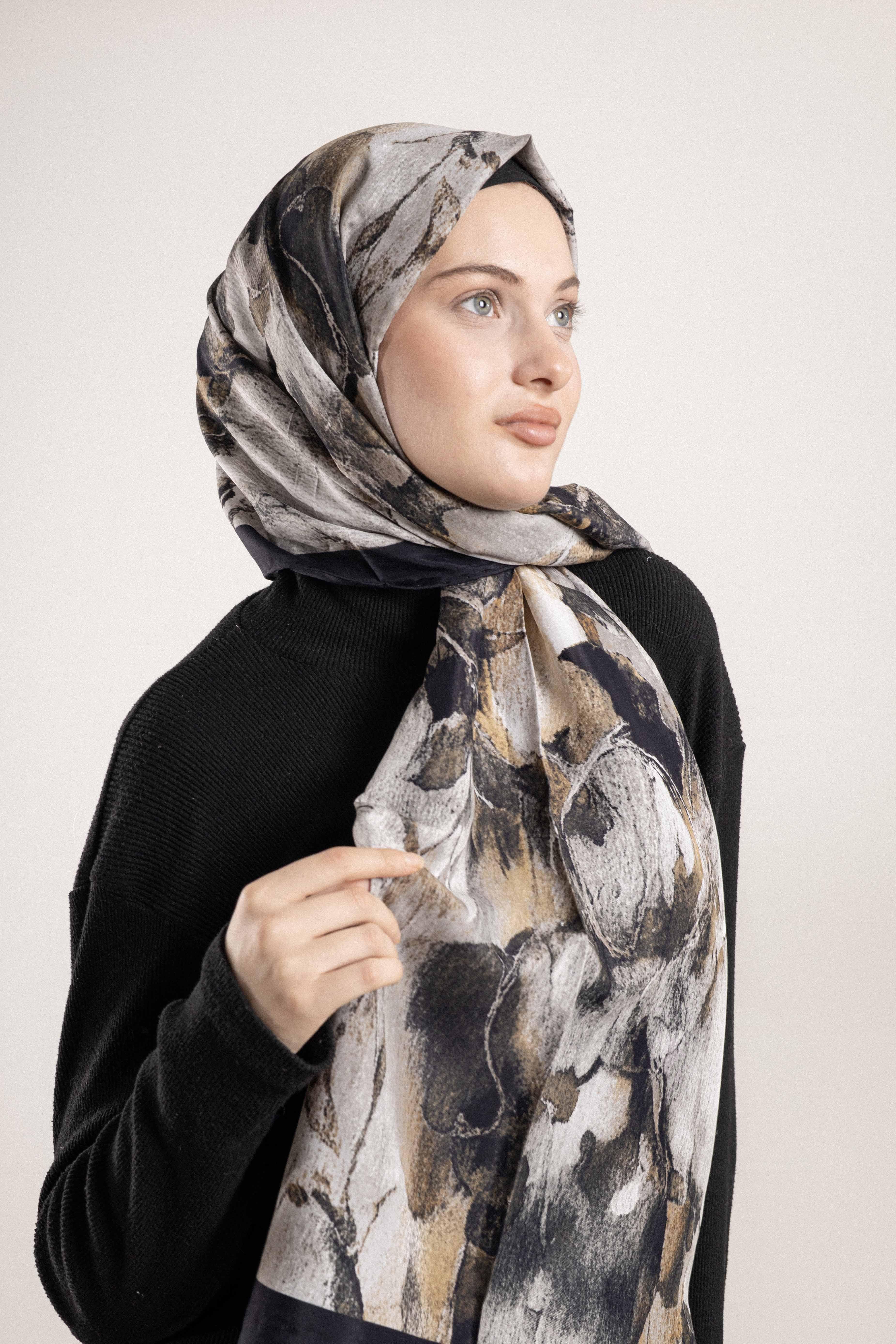 FLOOR İPEK ŞAL EL DİKİŞİ DESEN-2