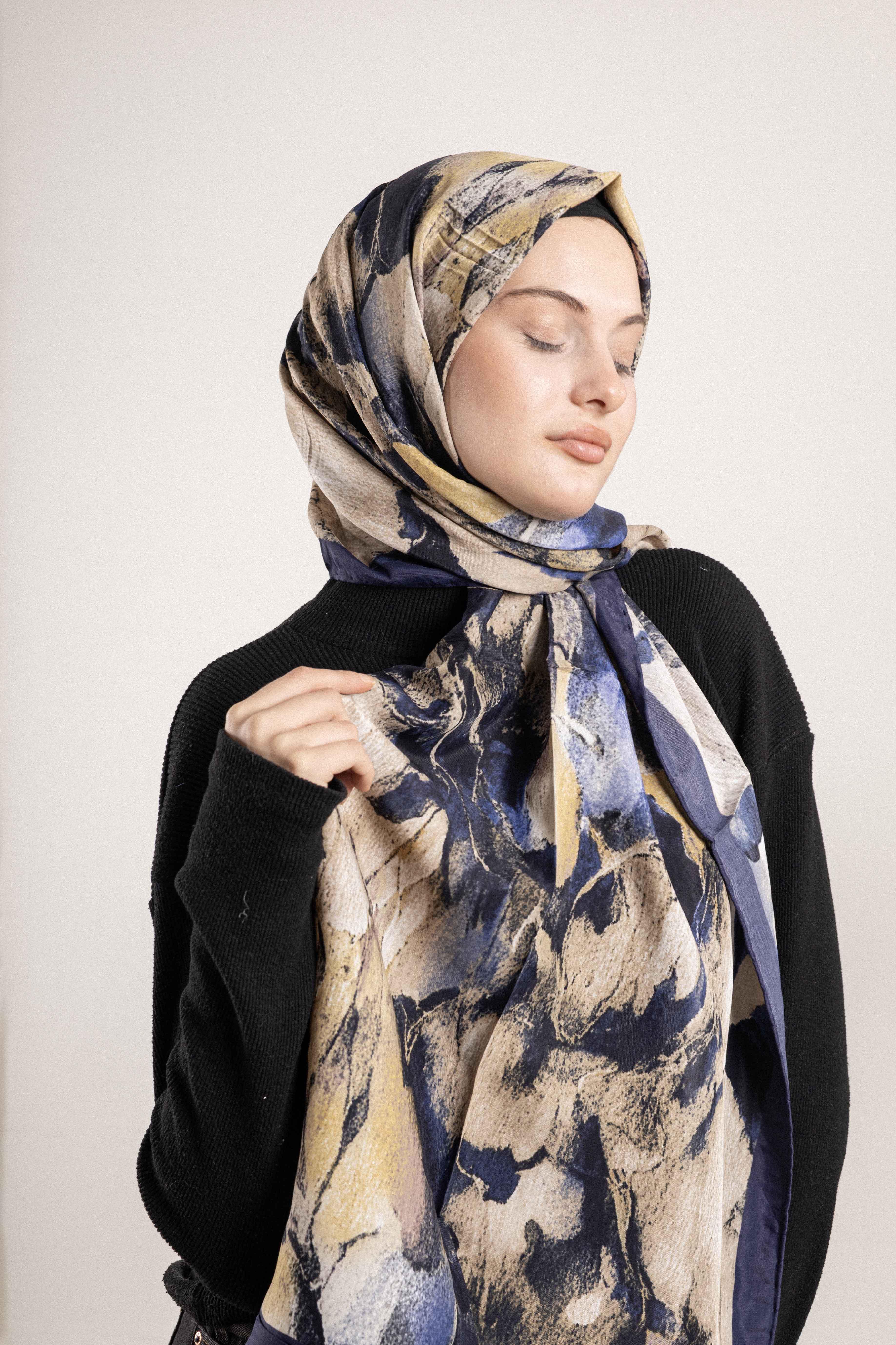 FLOOR İPEK ŞAL EL DİKİŞİ DESEN-2