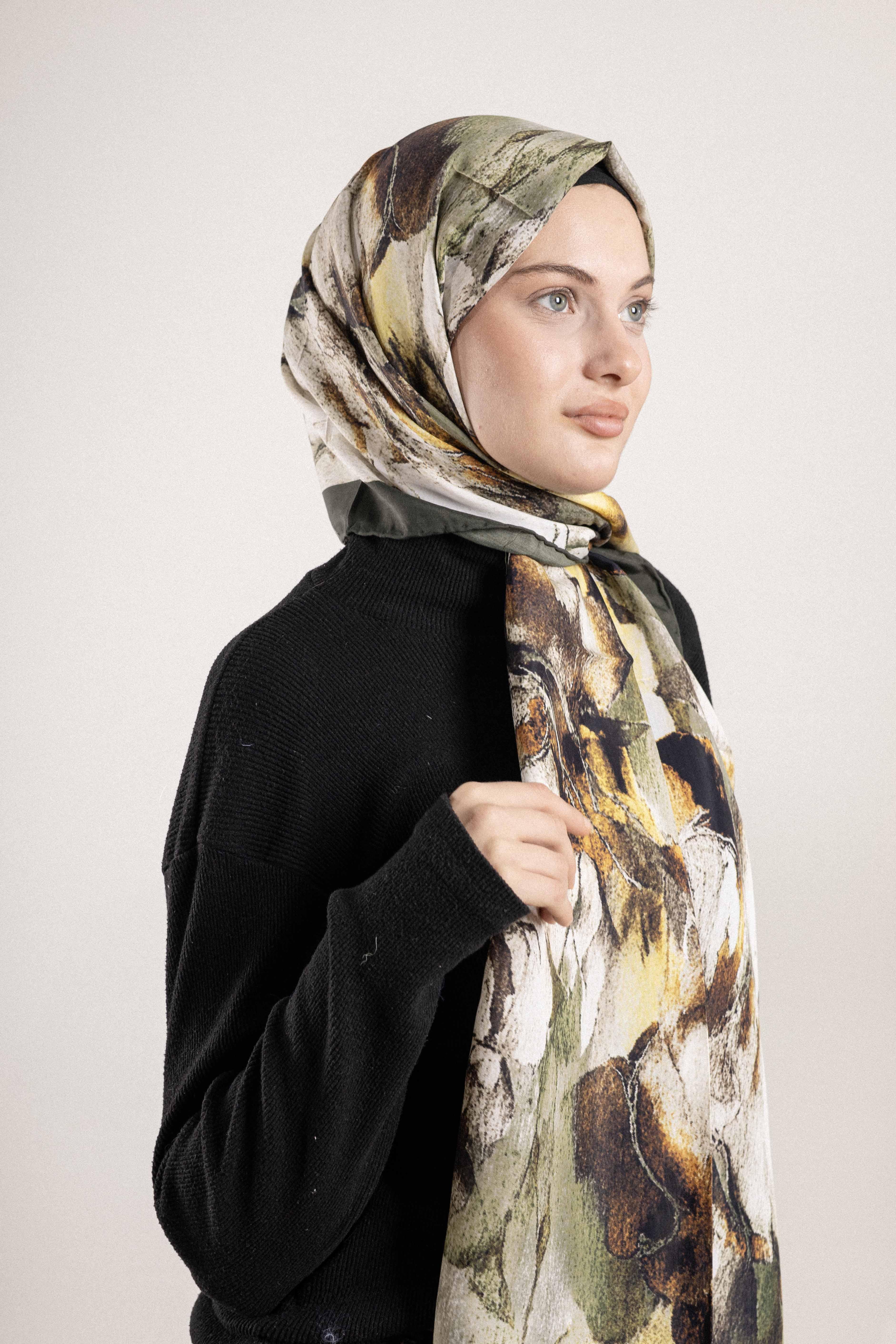 FLOOR İPEK ŞAL EL DİKİŞİ DESEN-2