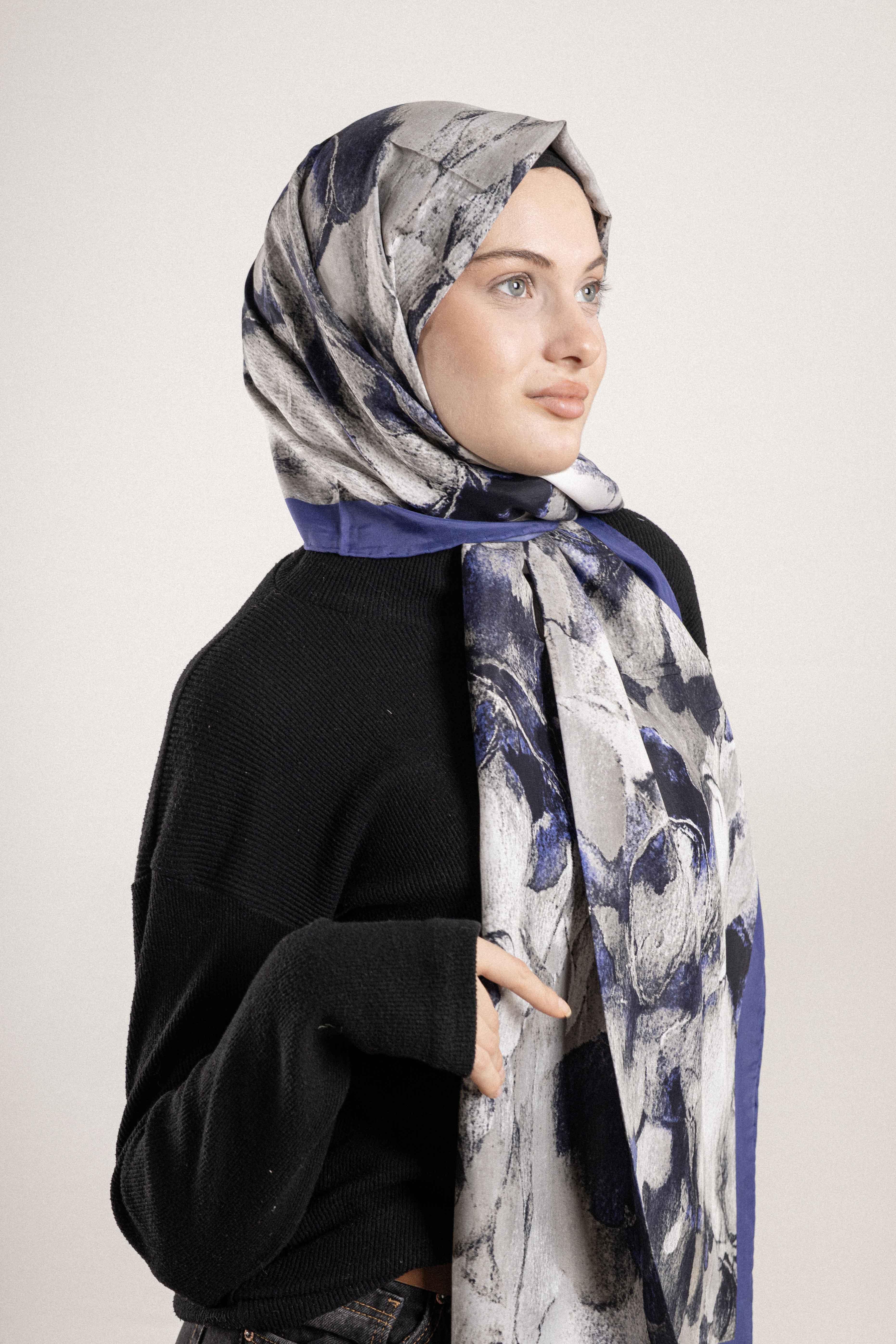 FLOOR İPEK ŞAL EL DİKİŞİ DESEN-2