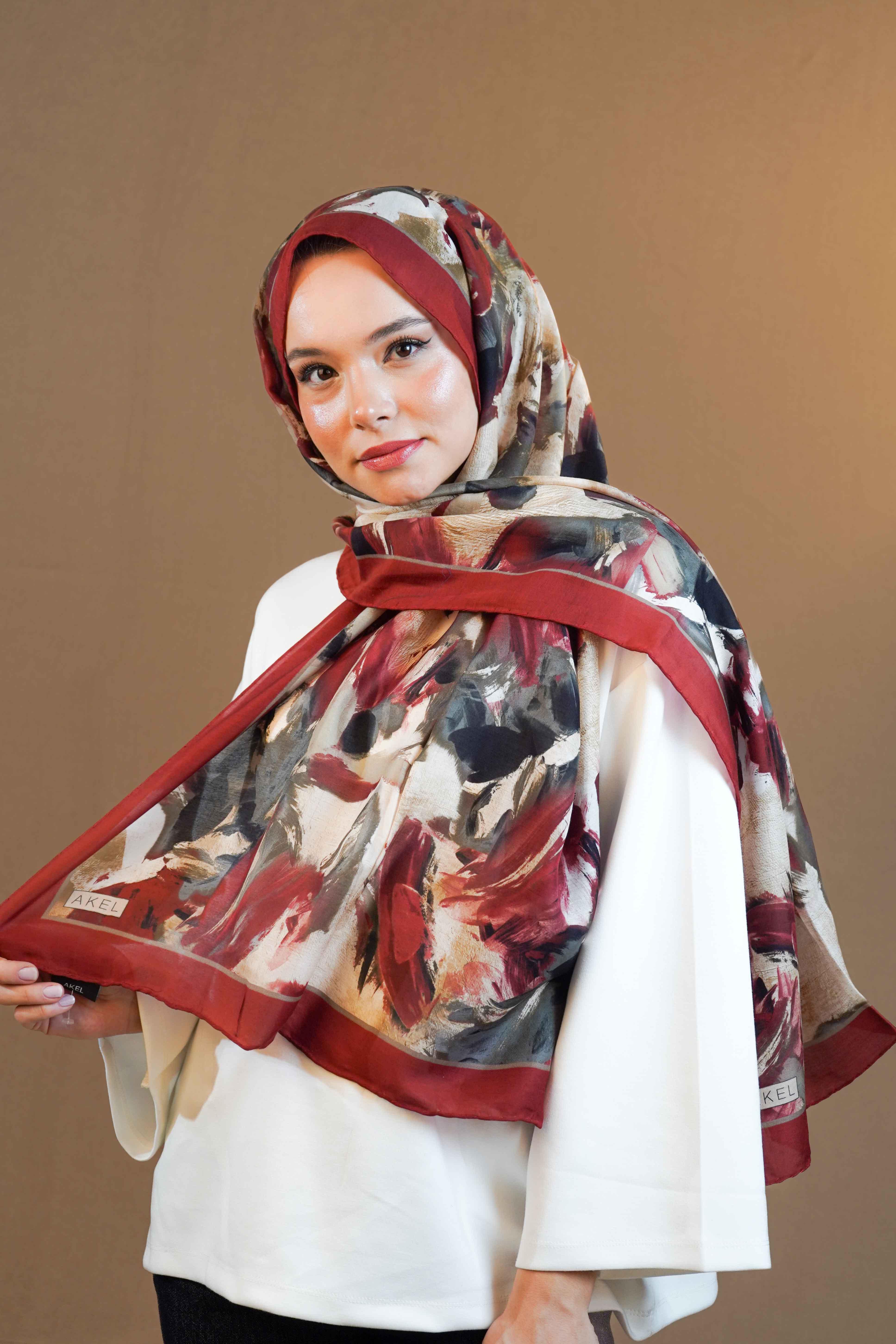 Desenli Pamuk İpek Şal