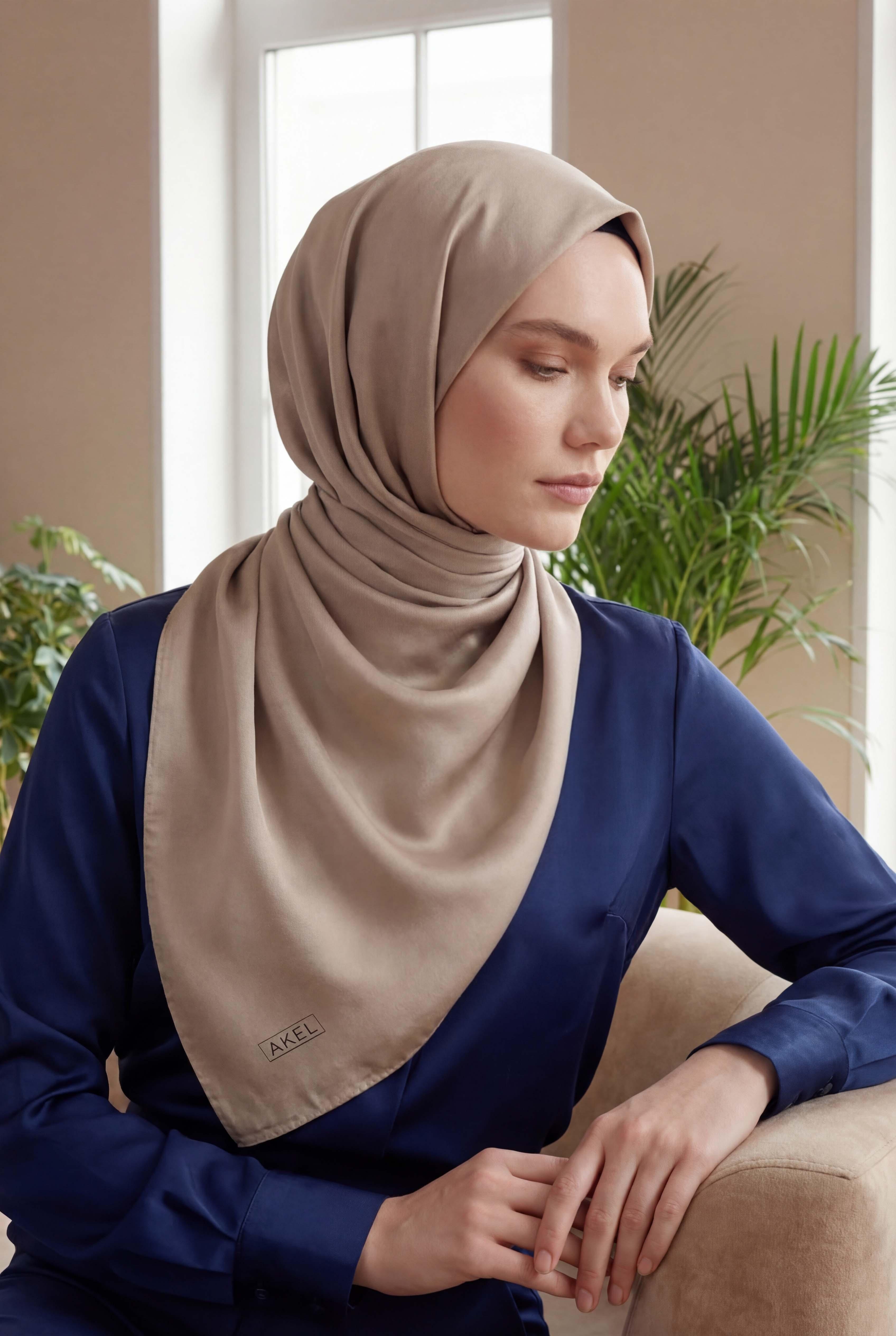 Düz Kristal Kumaş Eşarp - Kaymaz, Şık, Tok Duran | Günlük &amp; Abiye Uyumlu