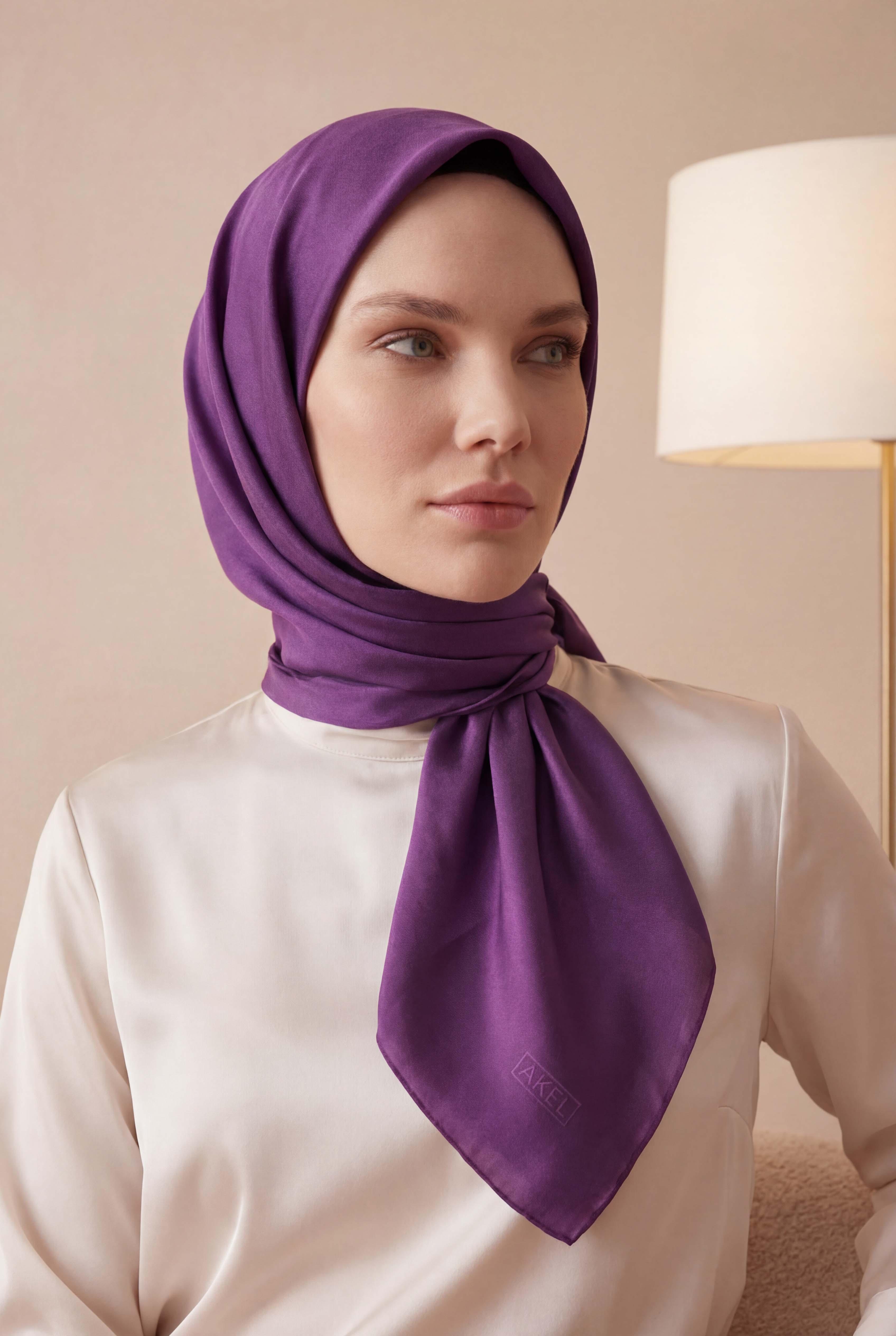 Düz Kristal Kumaş Eşarp - Kaymaz, Şık, Tok Duran | Günlük &amp; Abiye Uyumlu