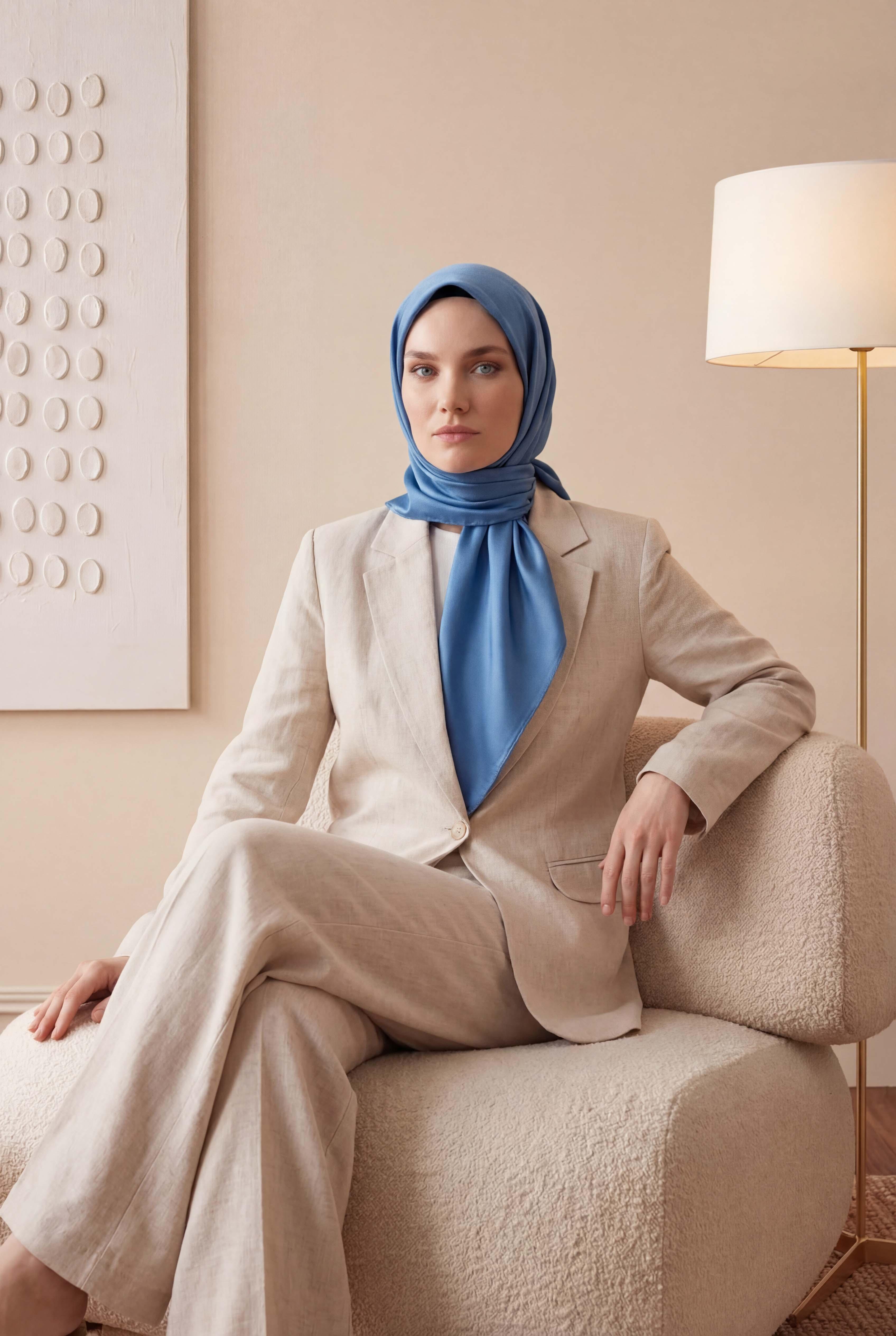 Düz Kristal Kumaş Eşarp - Kaymaz, Şık, Tok Duran | Günlük &amp; Abiye Uyumlu