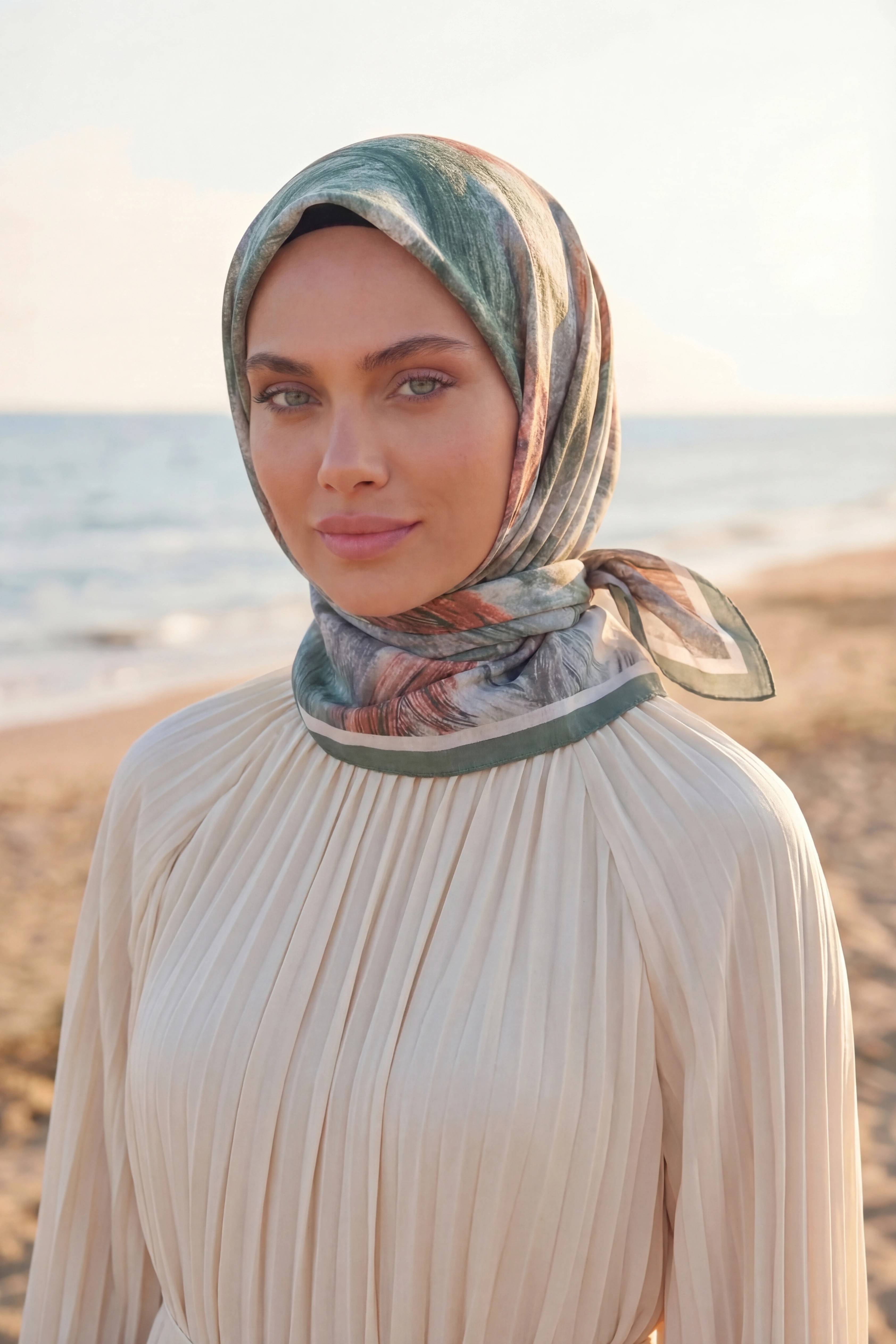 Dijital Soft Fırça Desen Eşarp