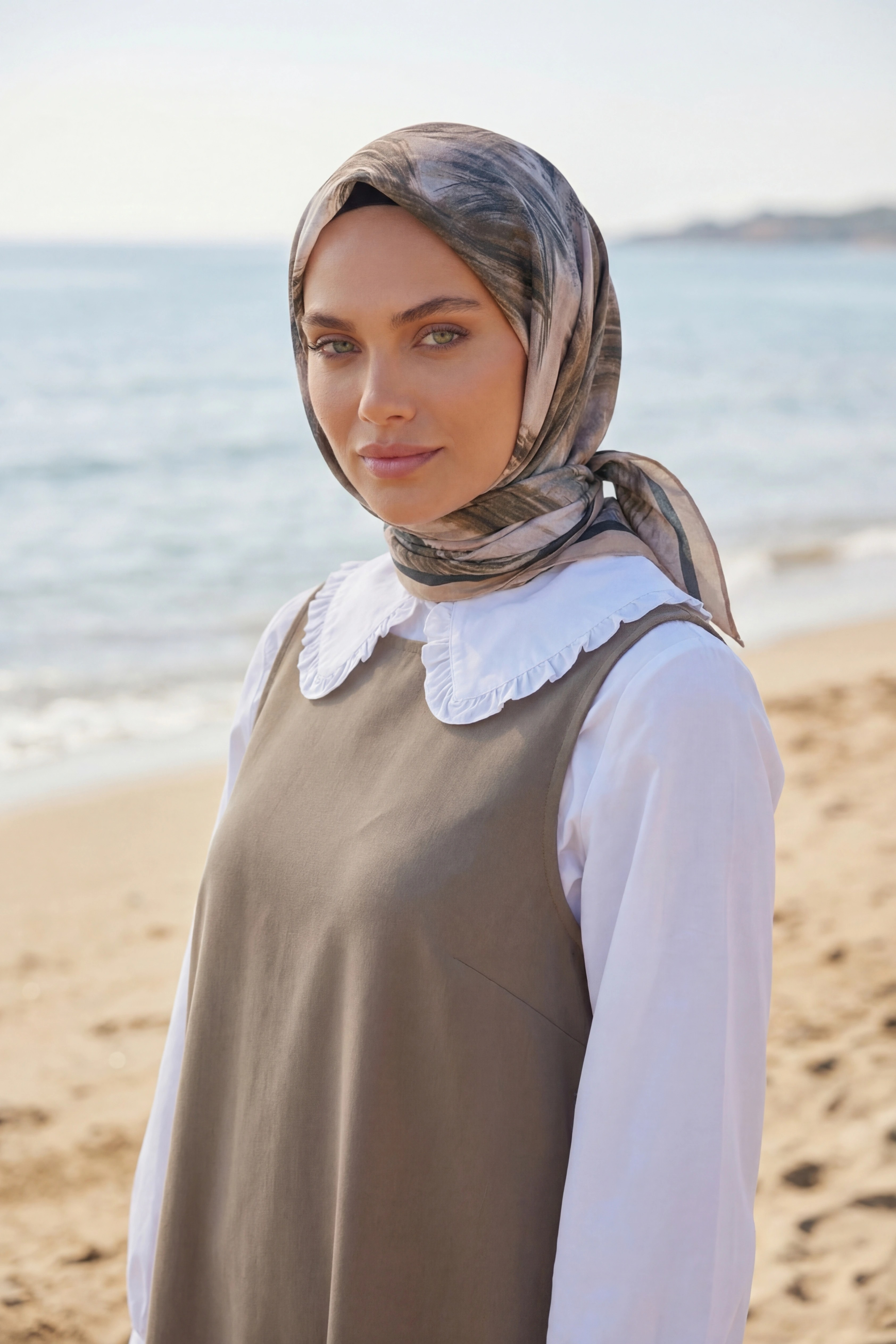 Dijital Soft Fırça Desen Eşarp