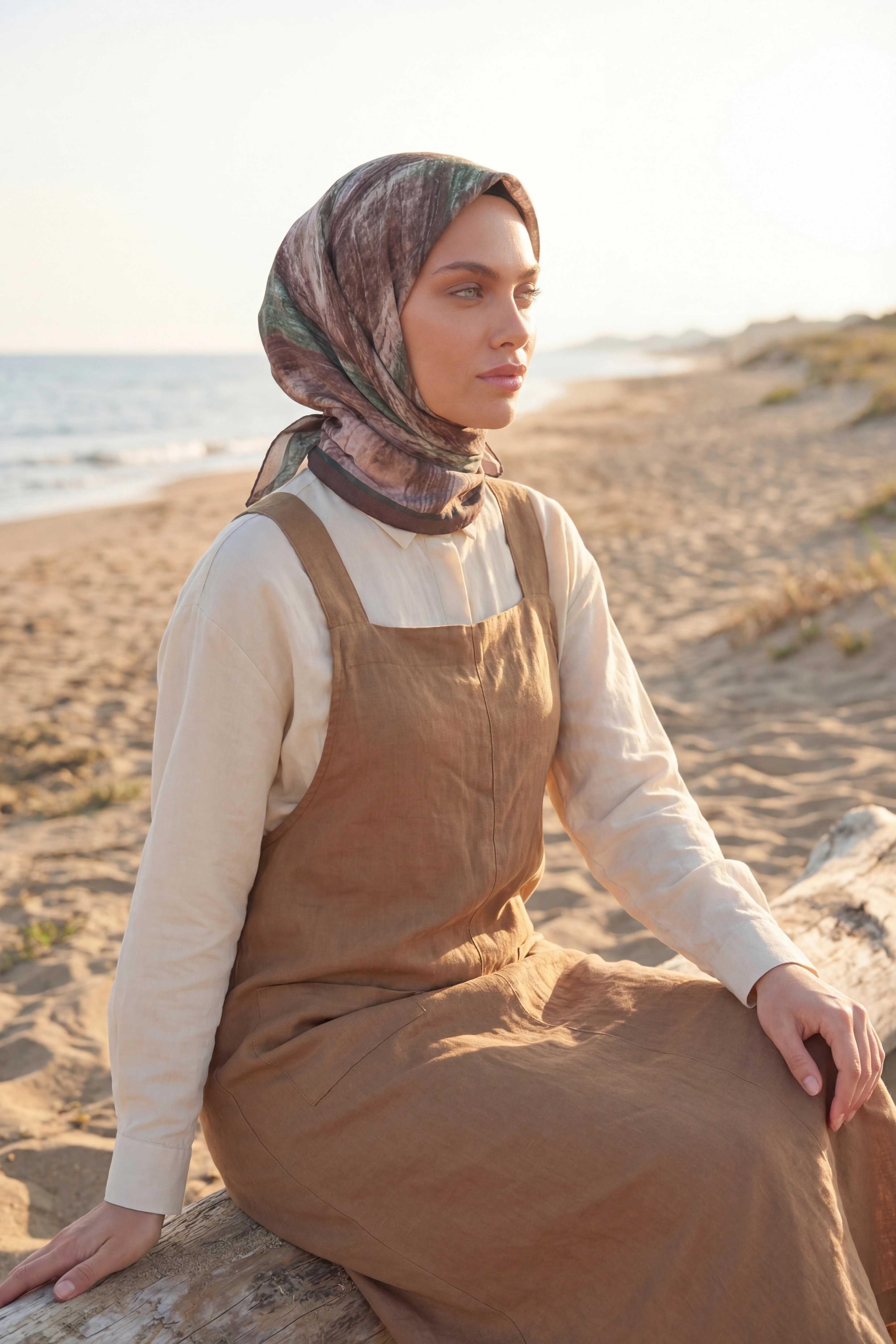 Dijital Soft Fırça Desen Eşarp