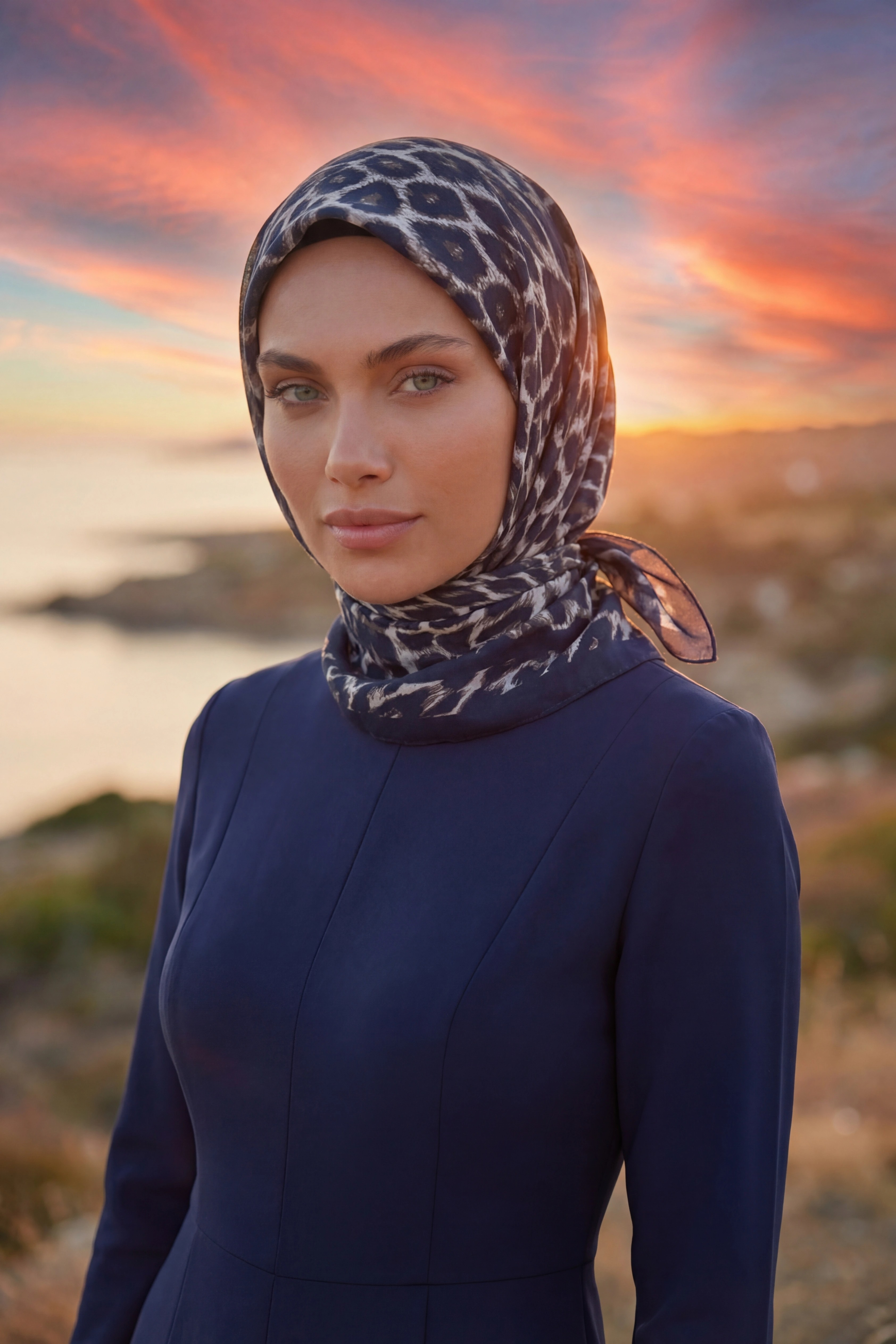 Dijital Soft Leopar Desen Eşarp