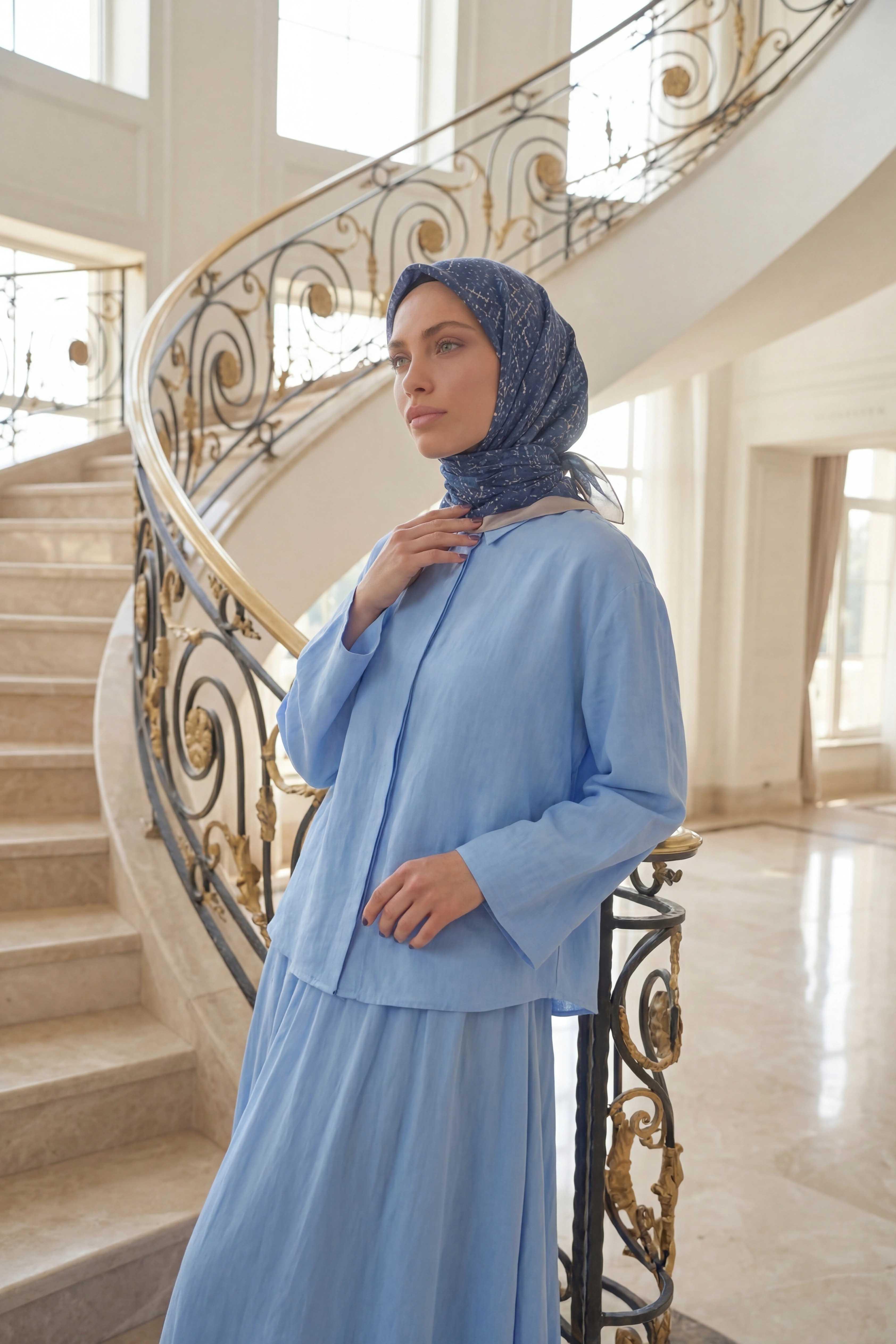 Dijital Soft Noktasal Desen Eşarp